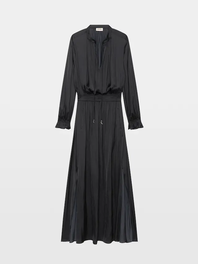 Rayado Satin Dress