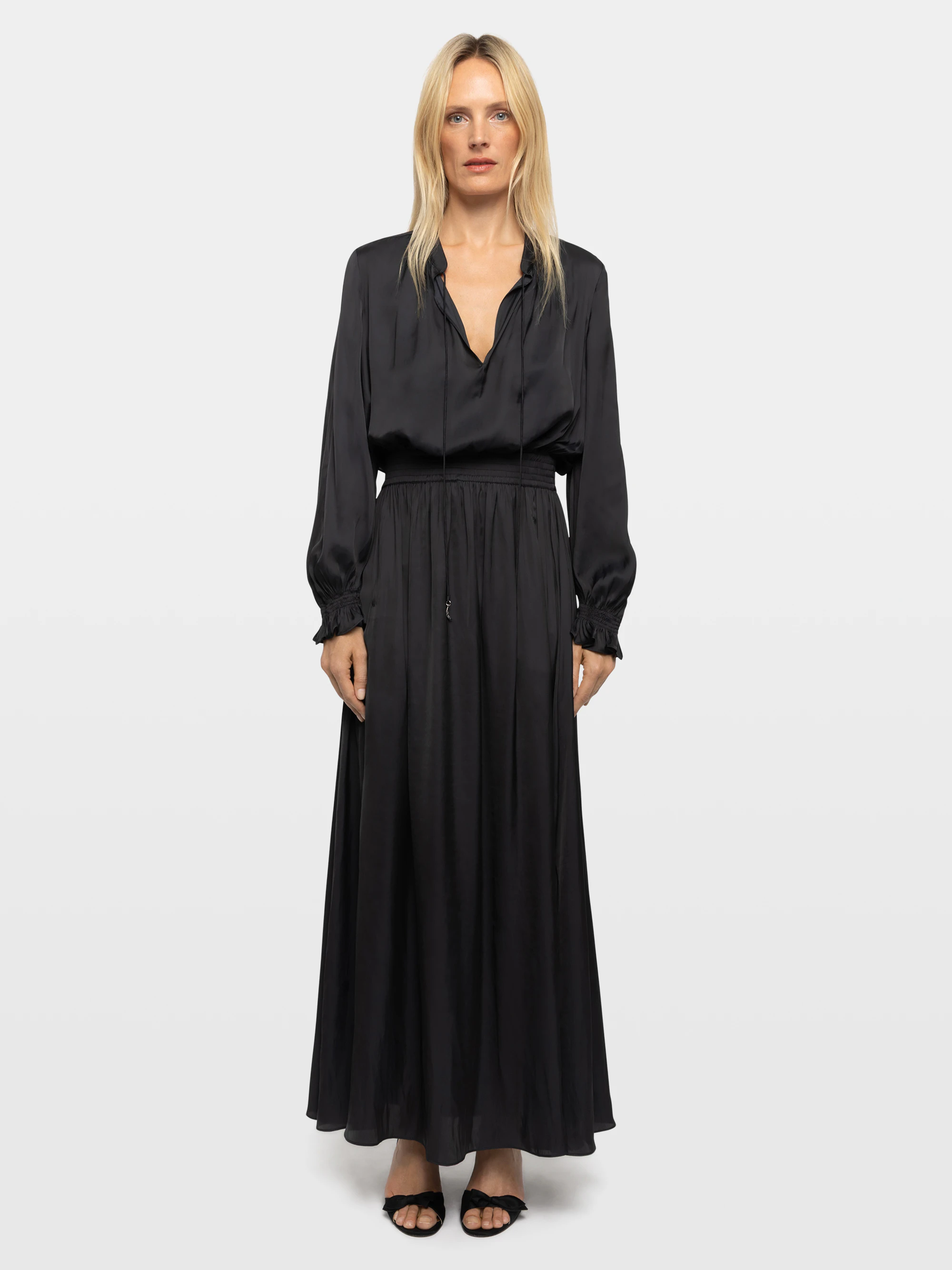 Rayado Satin Dress