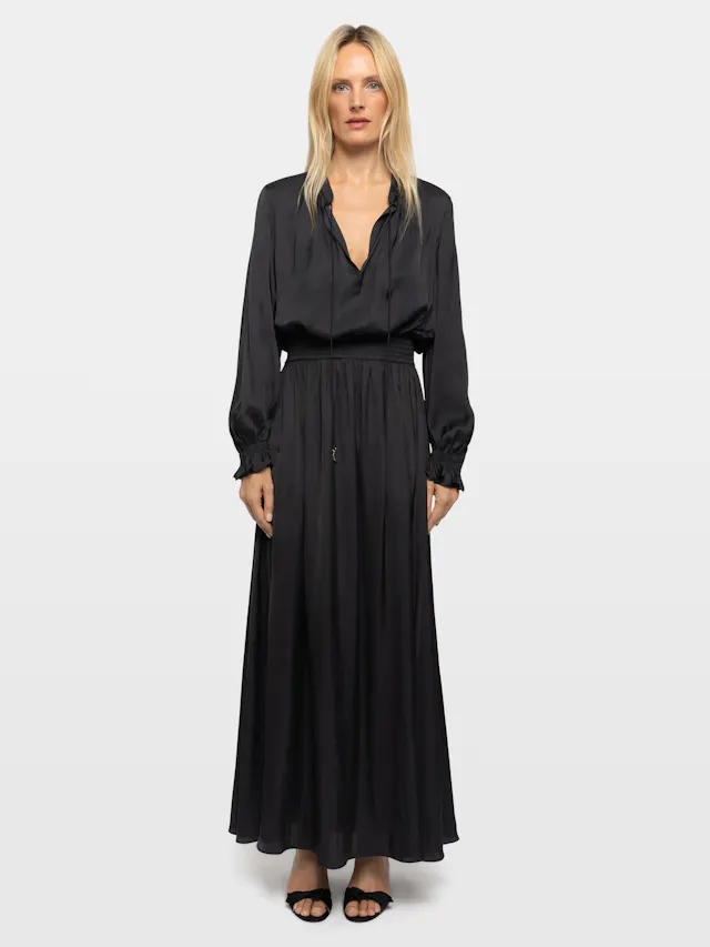 Rayado Satin Dress