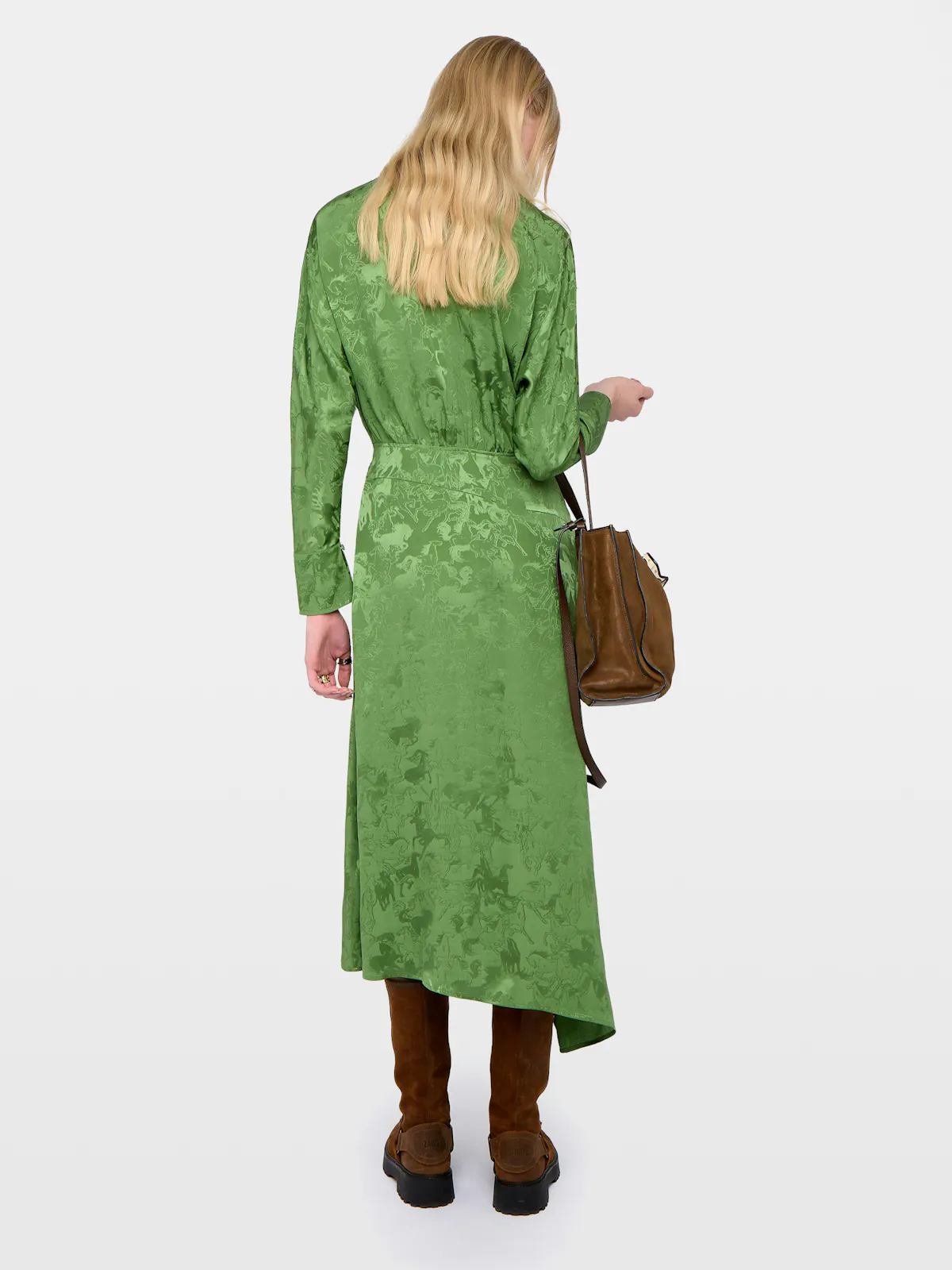 Rouna Green Silk Dress | Zadig&Voltaire Rouna Green Silk Dress | Zadig&Voltaire