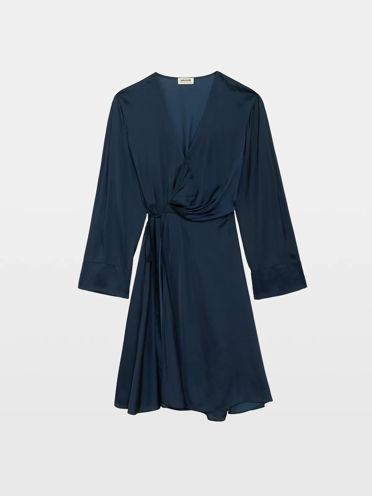 navy blue silk wrap dress Navy blue long wrap dress, bridesmaid dress, cocktail dress, wedding guest dress, party dress, formal dress, prom dress, evening dress