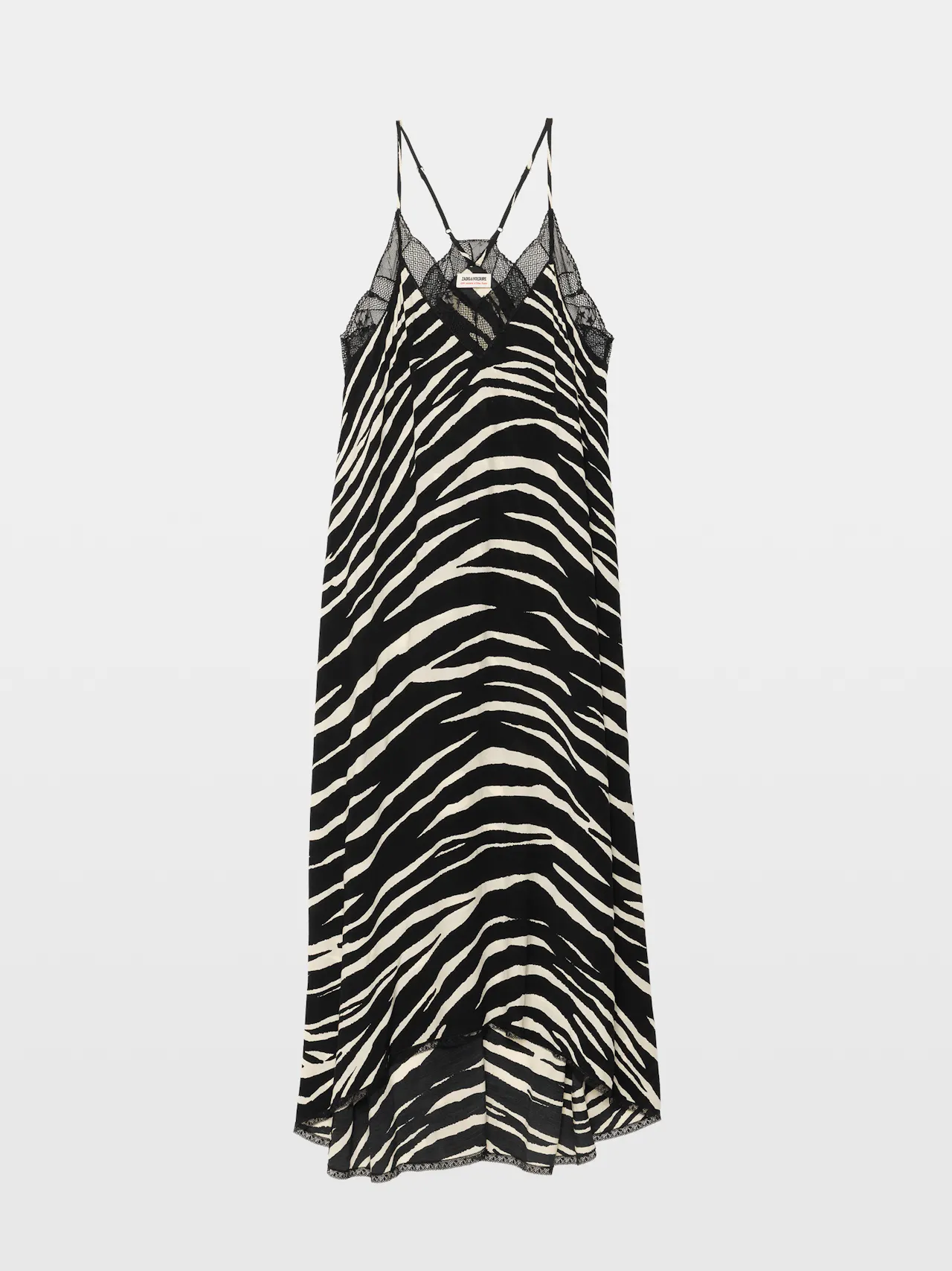 Women's Black Midi Zebra Print Lace Dress | Zadig&Voltaire