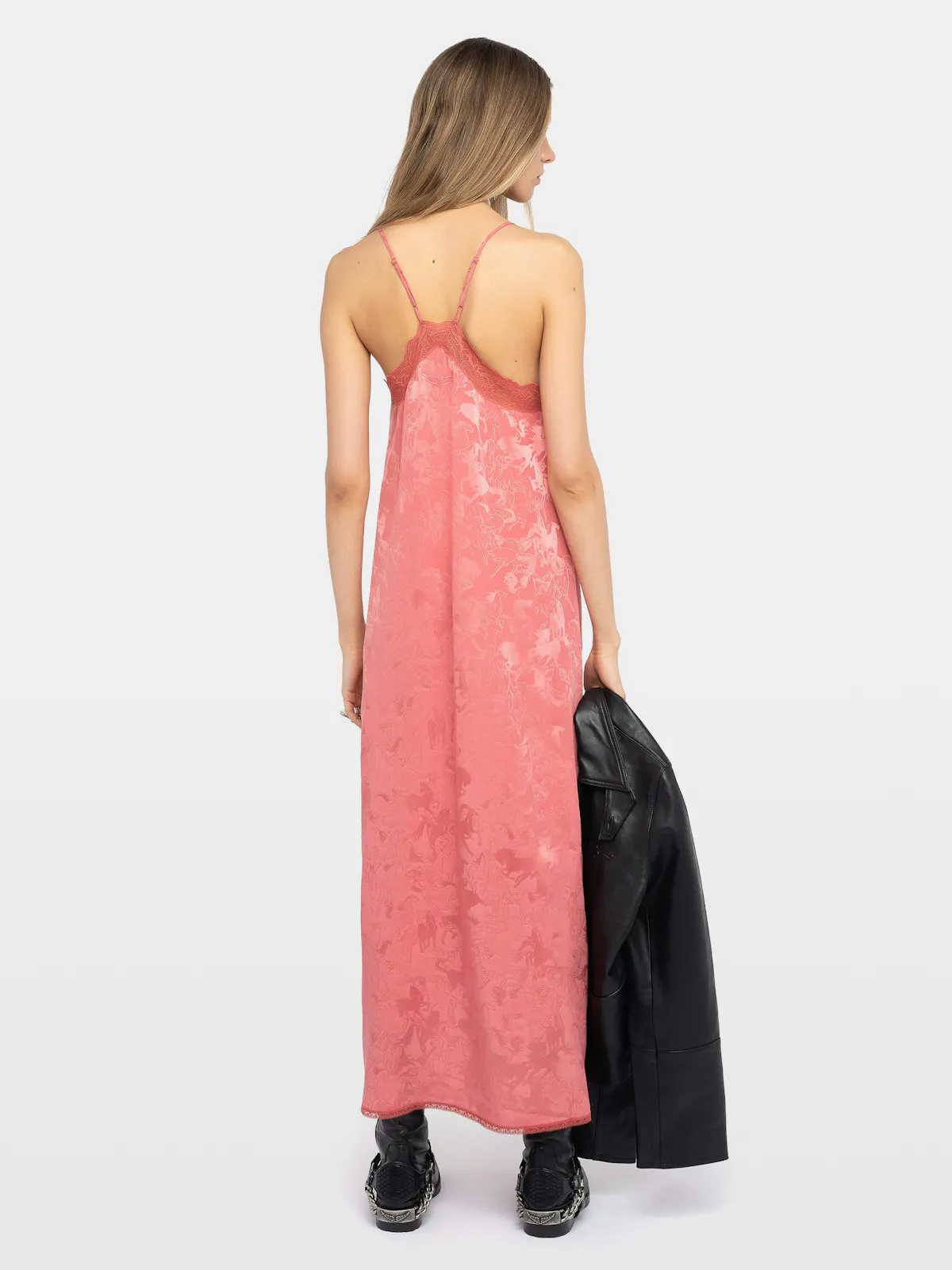 zaggy silk dress It's 100 degrees outside so how about a silk mini dress with zig-zag, hand-stitched details