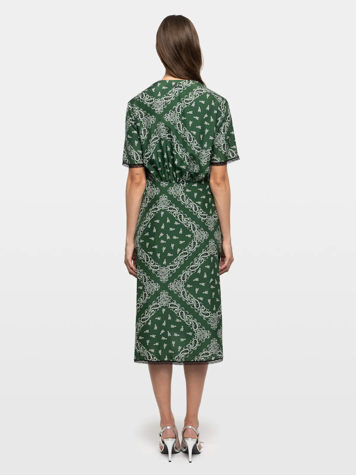 green bandana dress DRESS 62335/GREEN BANDANA 1260P