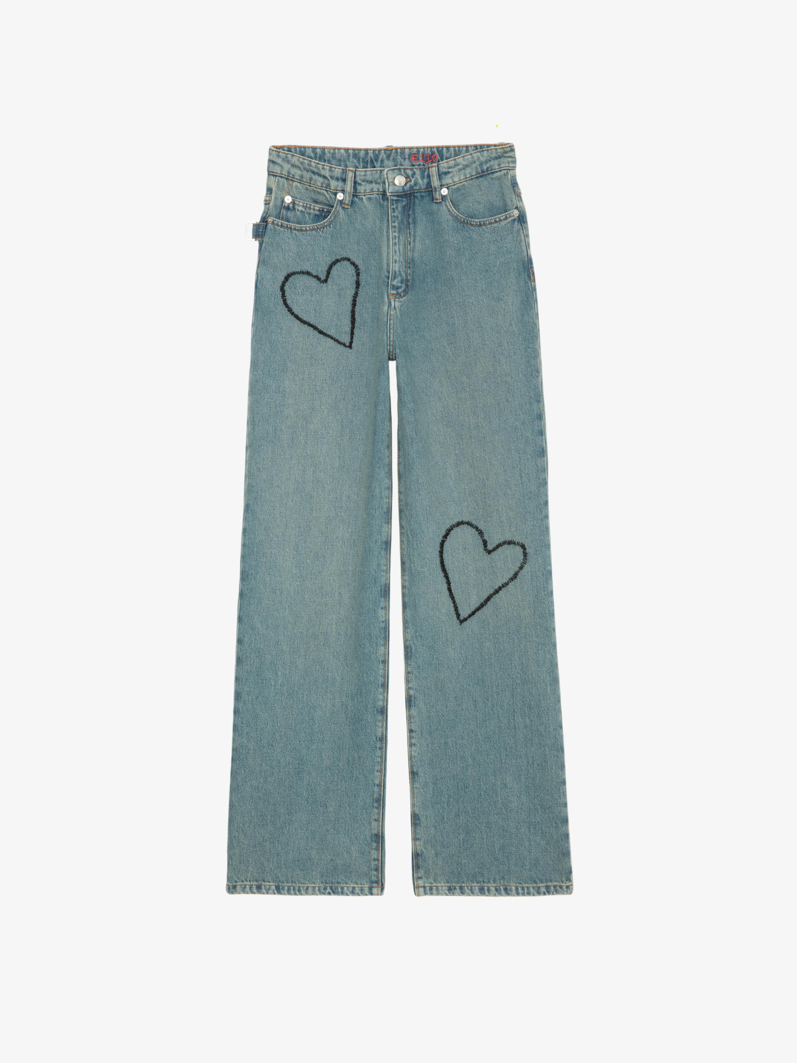Elio Heart Embroidered Jeans 6