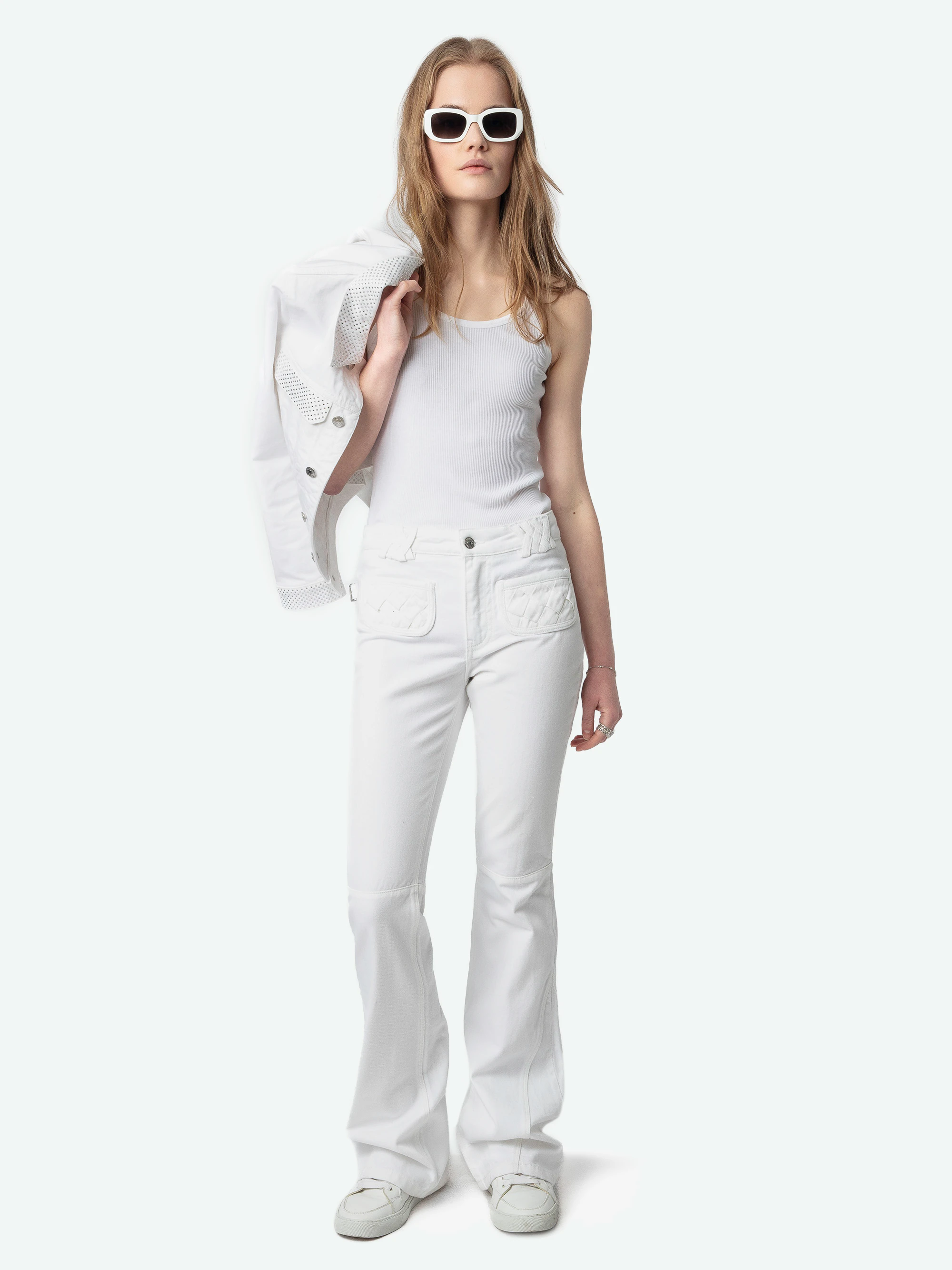 Ecume White Bootcut Jeans thumbnail 3
