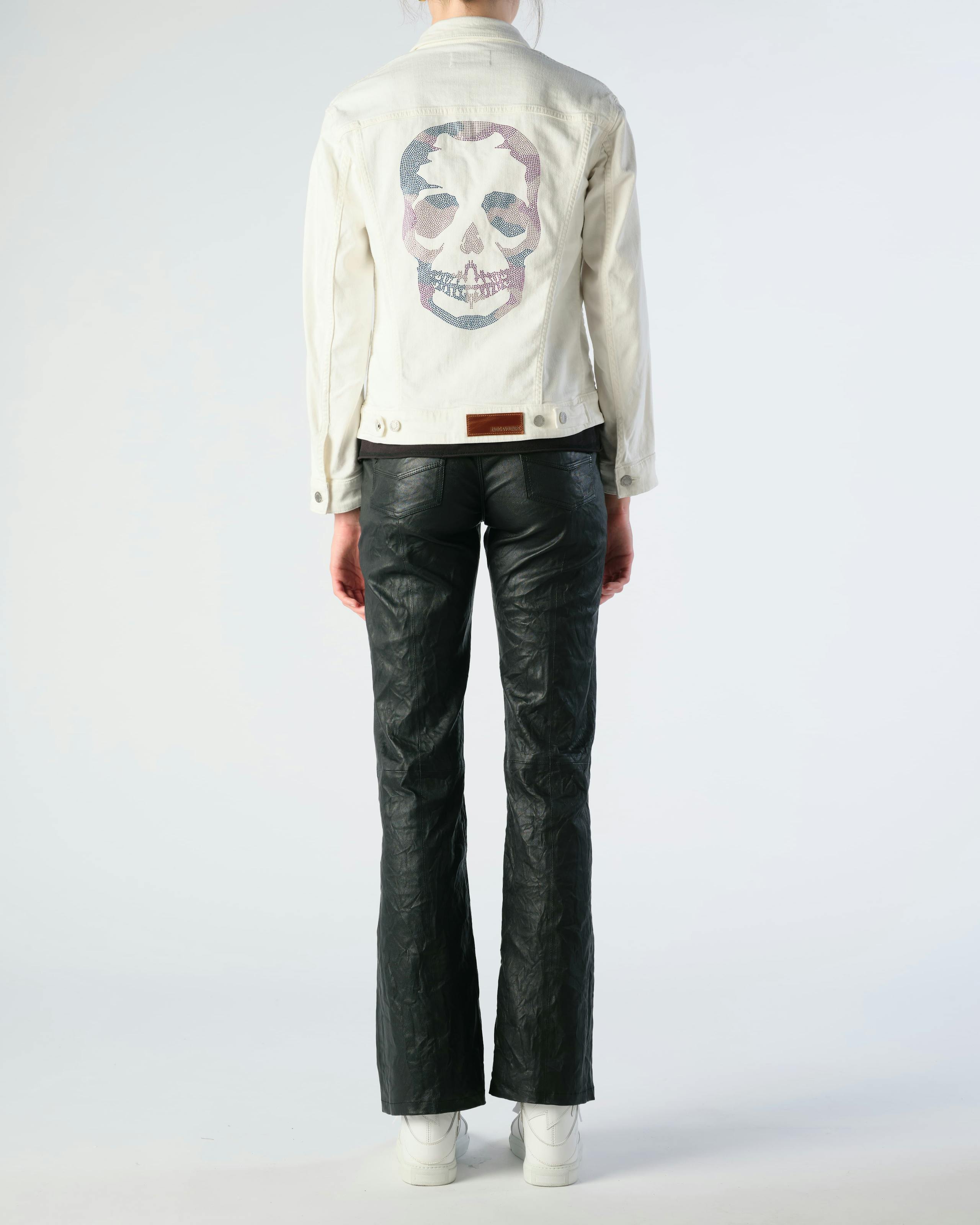 Kase Diamanté Skull Denim Jacket 2
