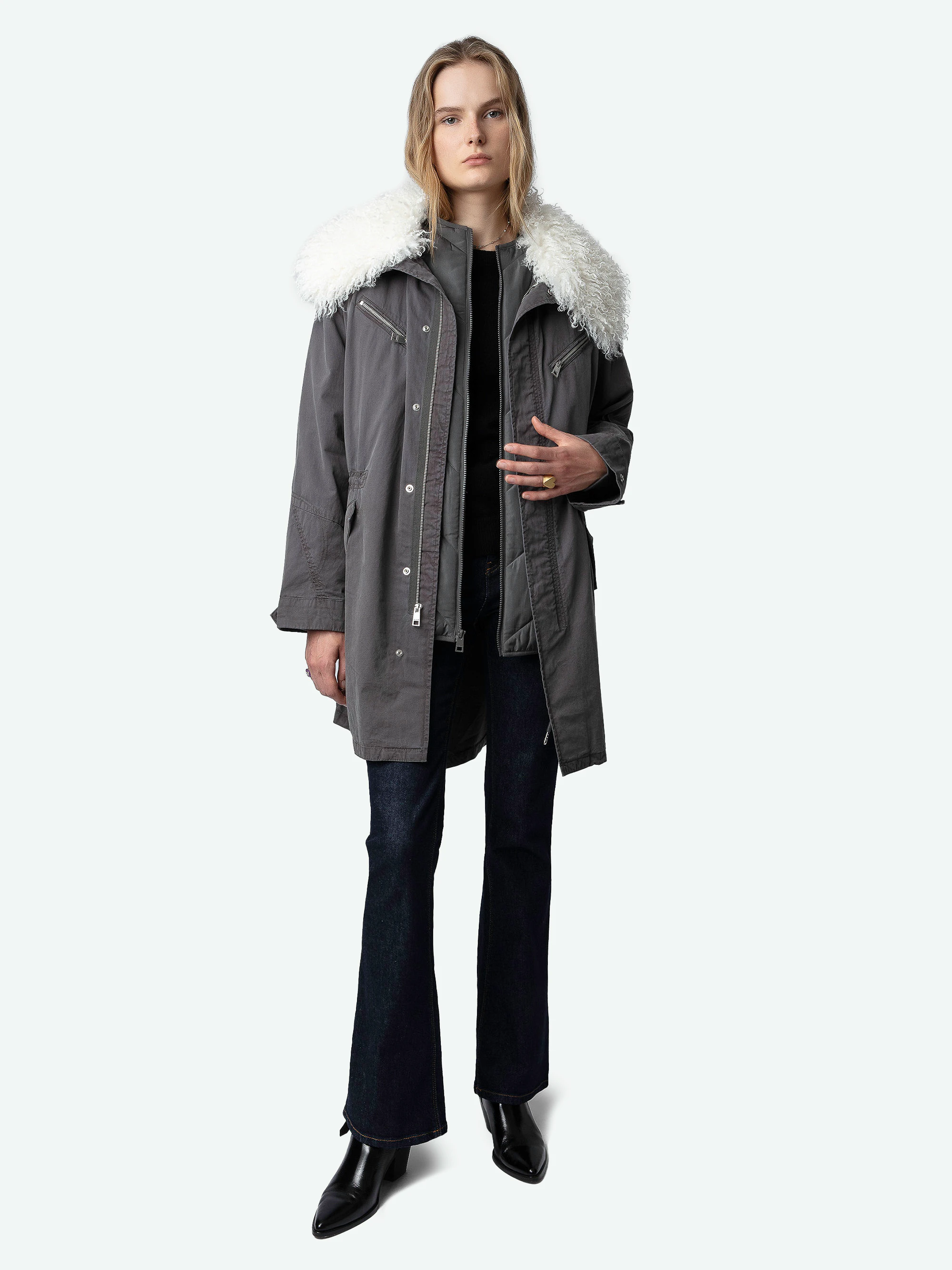 Kidea Parka parka grey women | Zadig&Voltaire