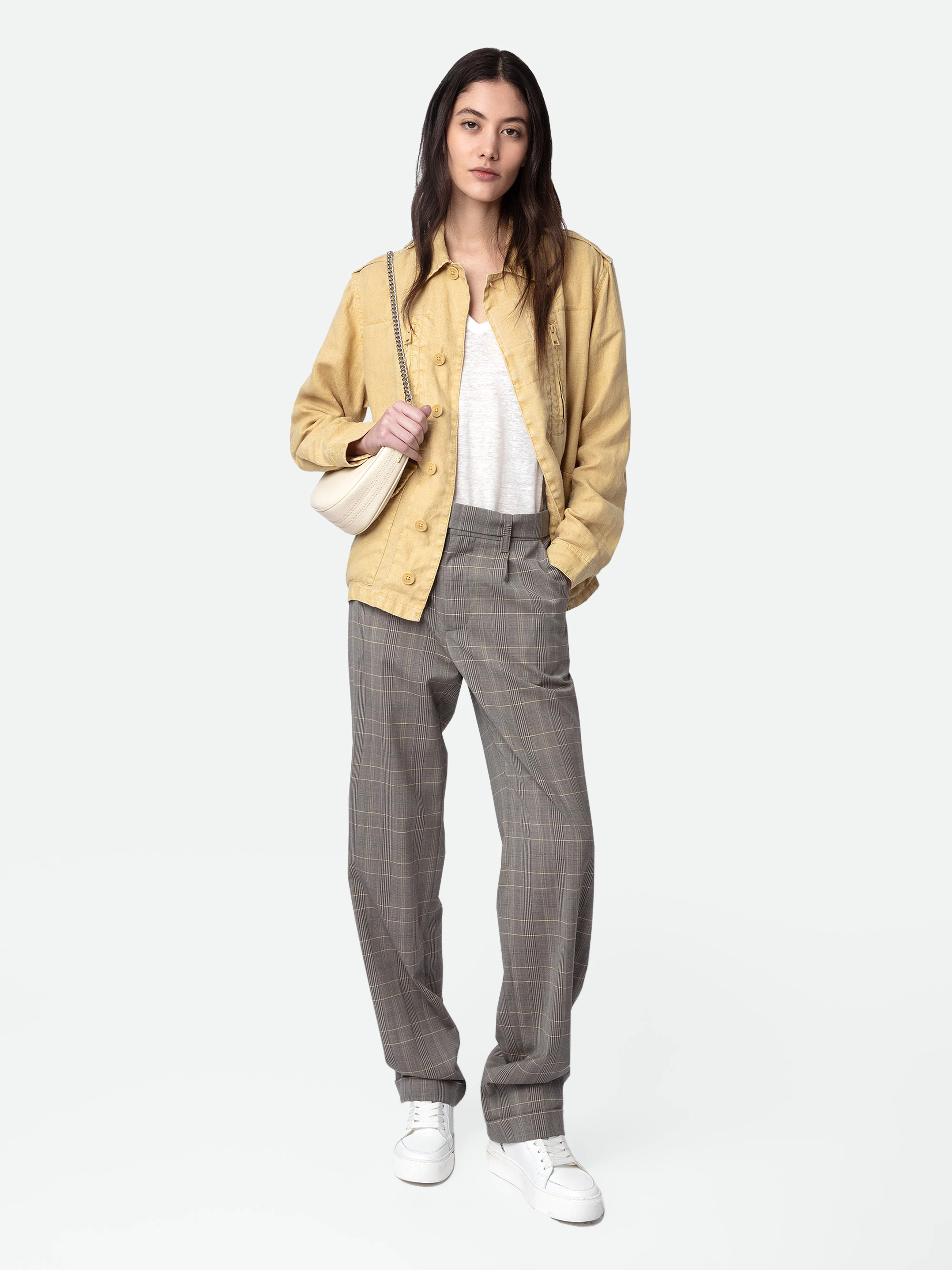 Kid Peace & Love Linen Jacket jacket yellow women | Zadig&Voltaire