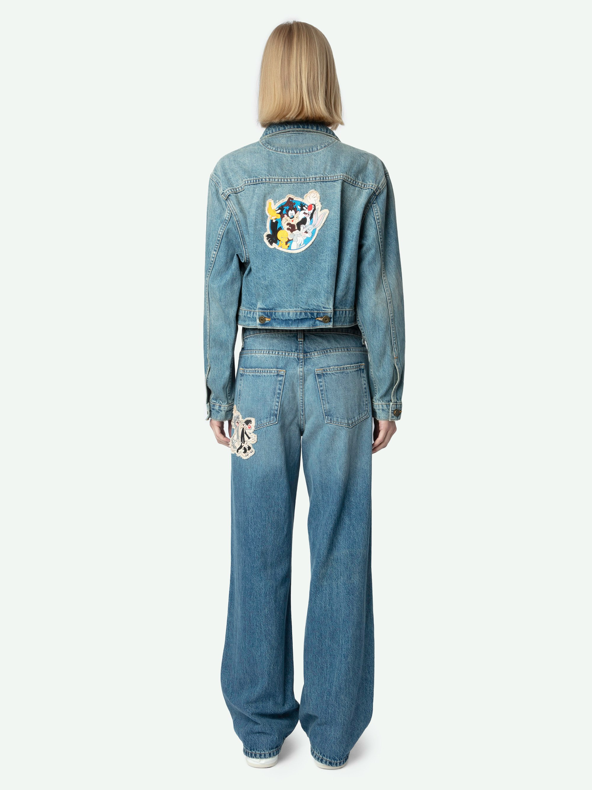 Aretha Cropped Patches Jacket