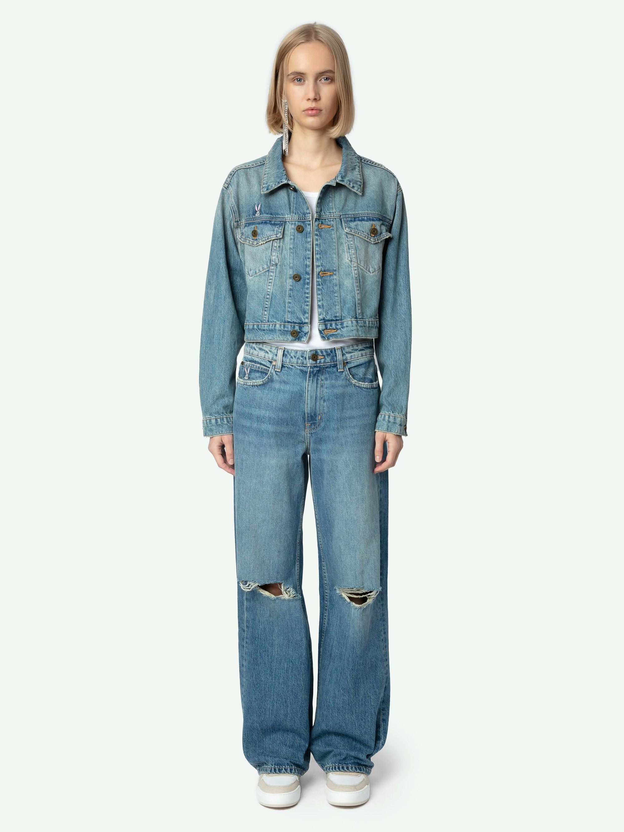 Aretha Cropped Patches Jacket