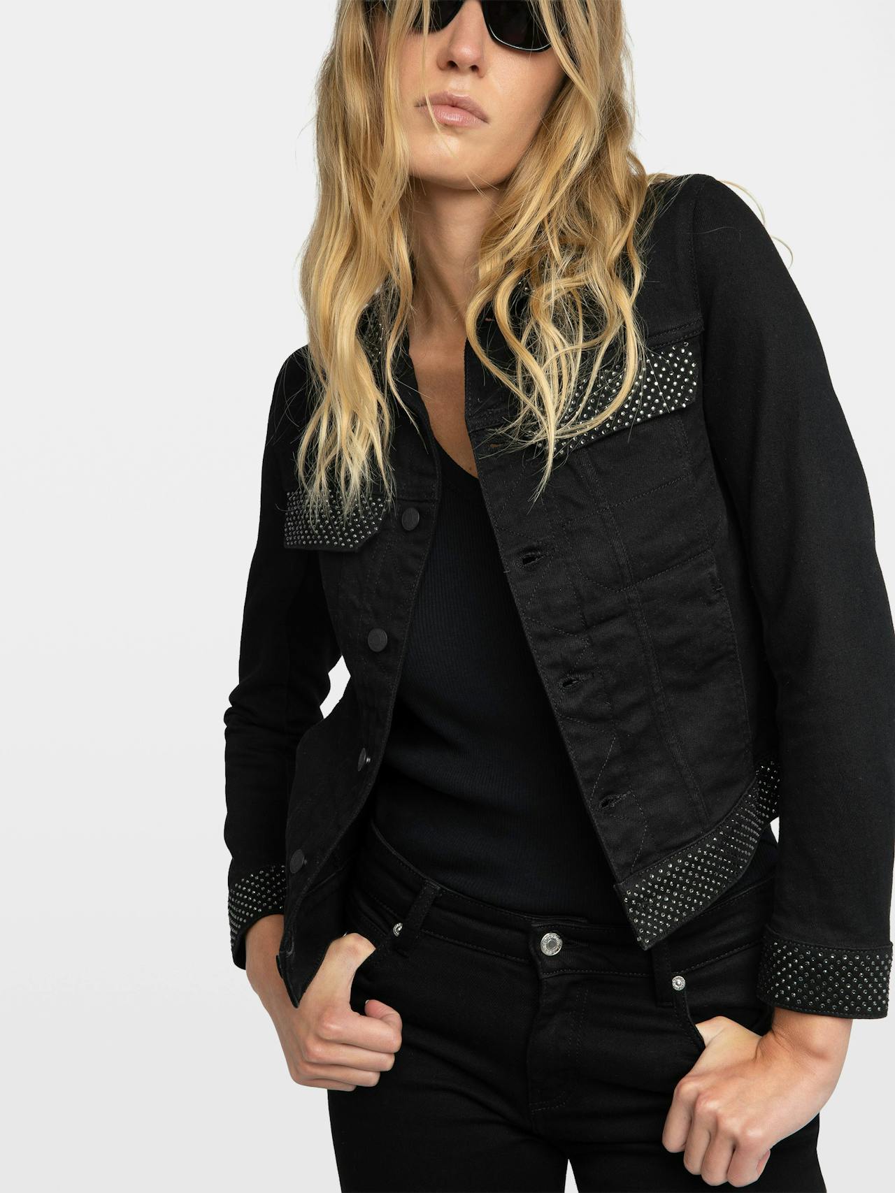 Kioky Diamanté Denim Jacket