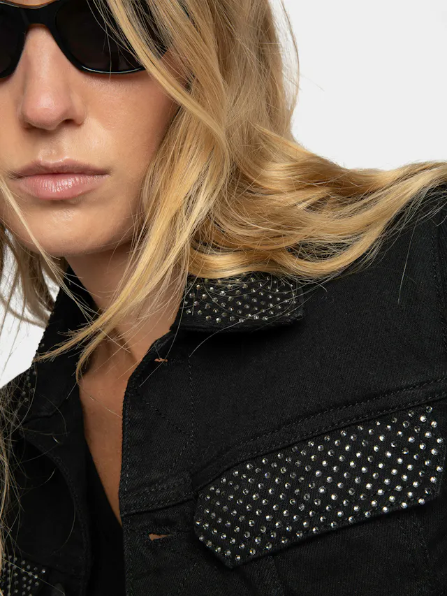 Kioky Diamanté Denim Jacket