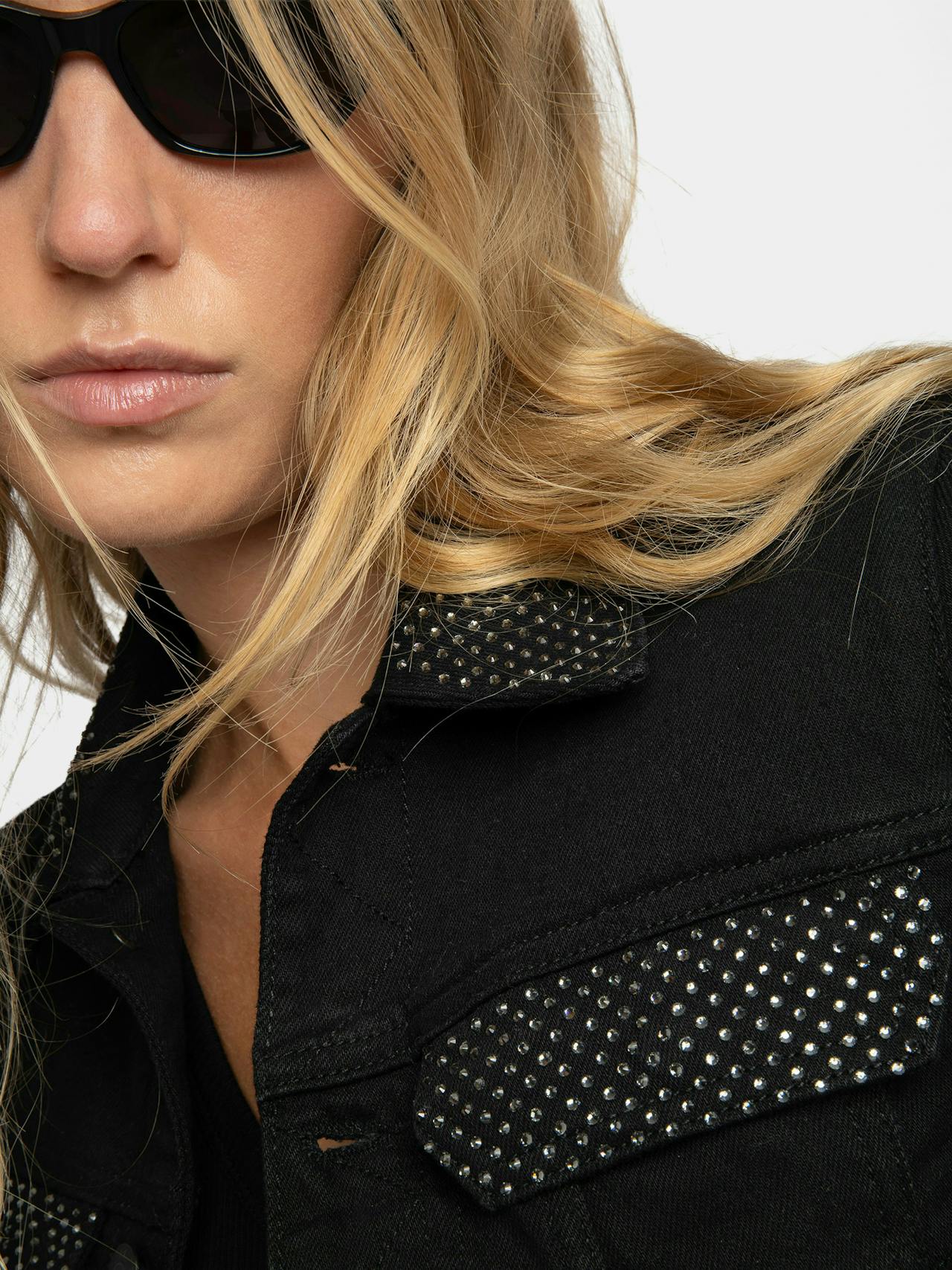 Kioky Diamanté Denim Jacket