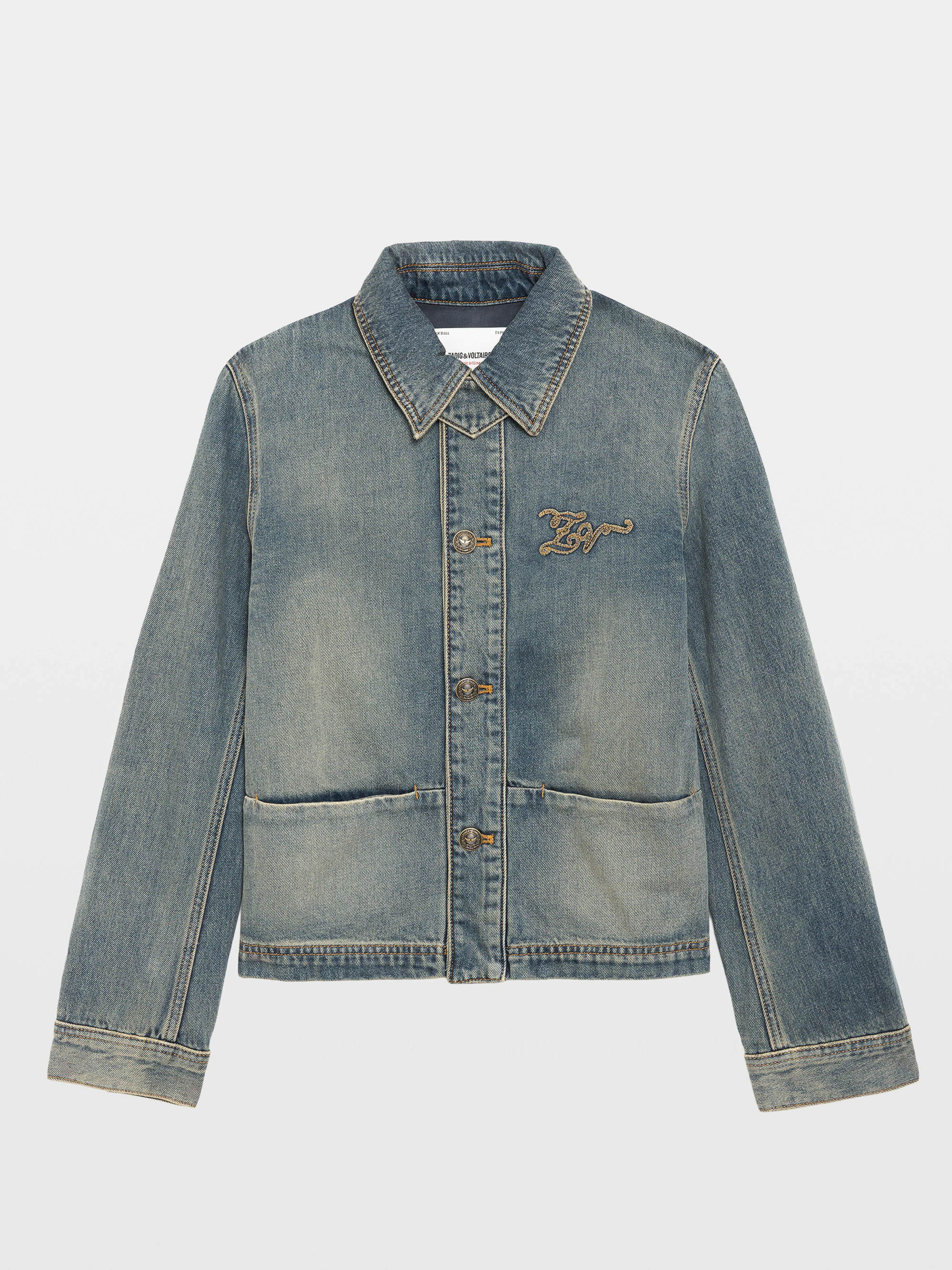 Women's Blue Denim Corduroy Jacket Chic Style | Zadig&Voltaire