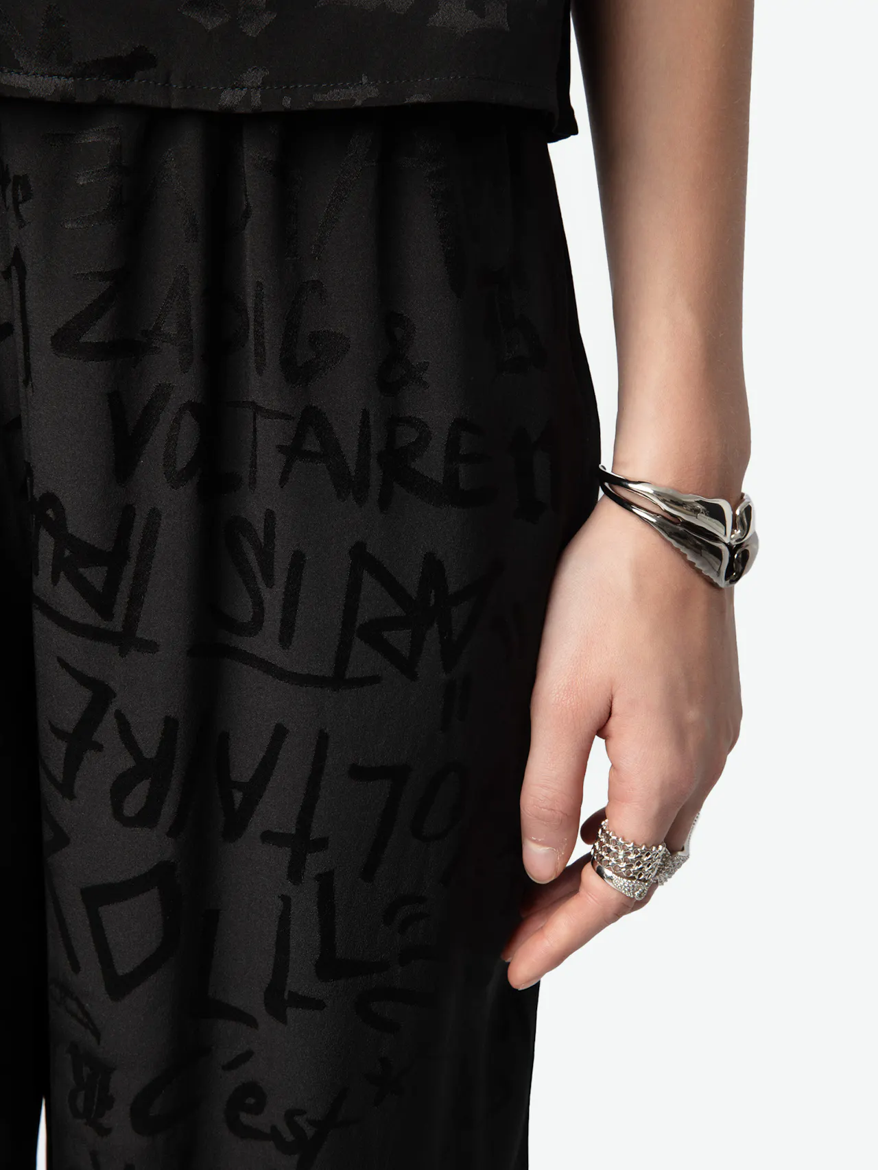 Pantalon Pin 100% Seide 4