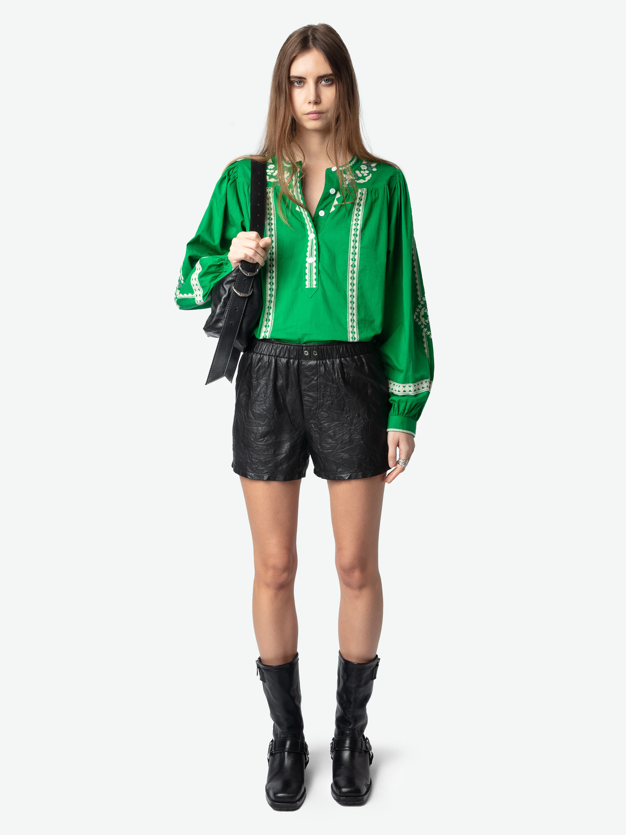 Tigy Oversized Cotton Blouse thumbnail 3