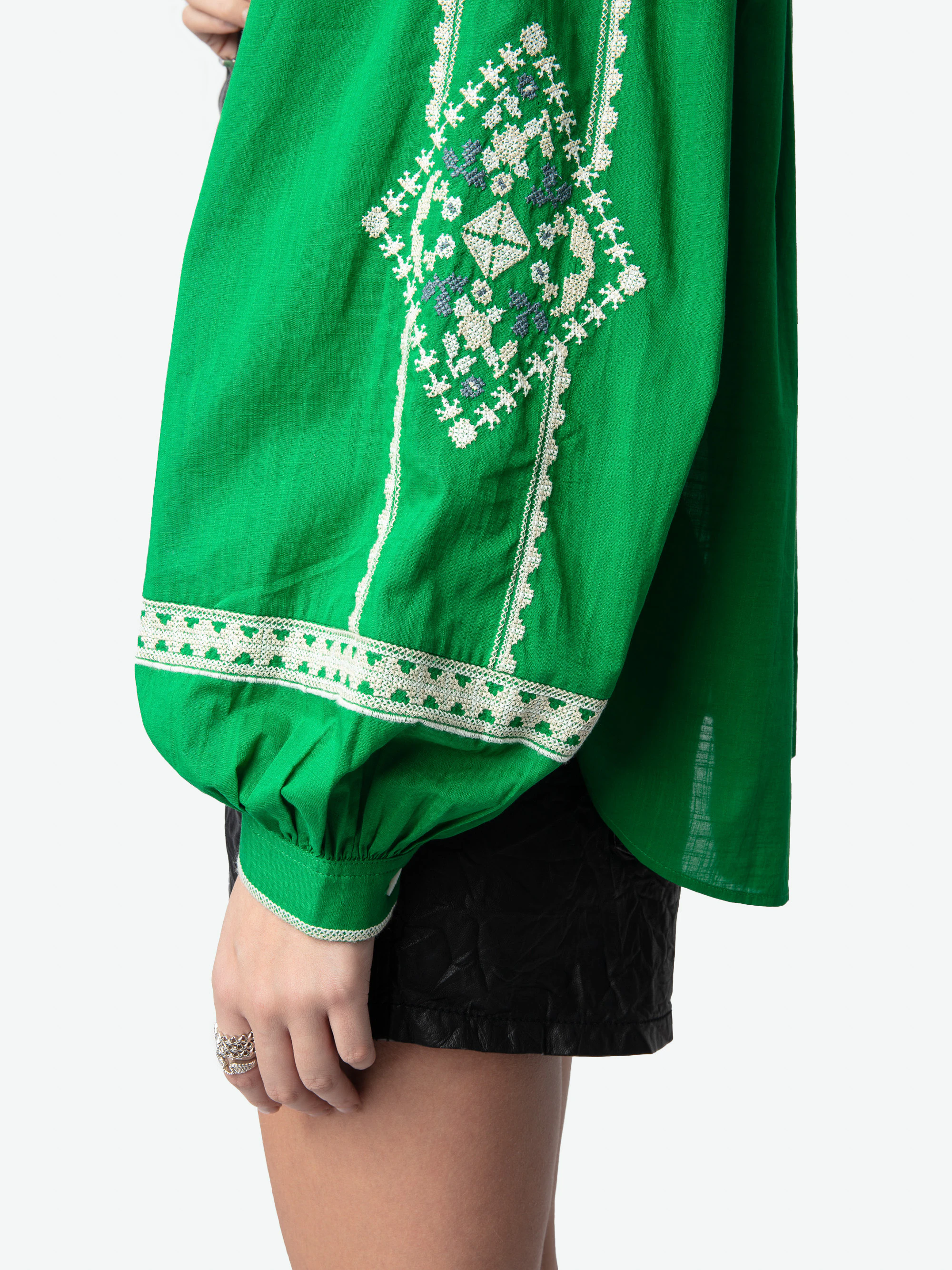 Tigy Oversized Cotton Blouse thumbnail 5