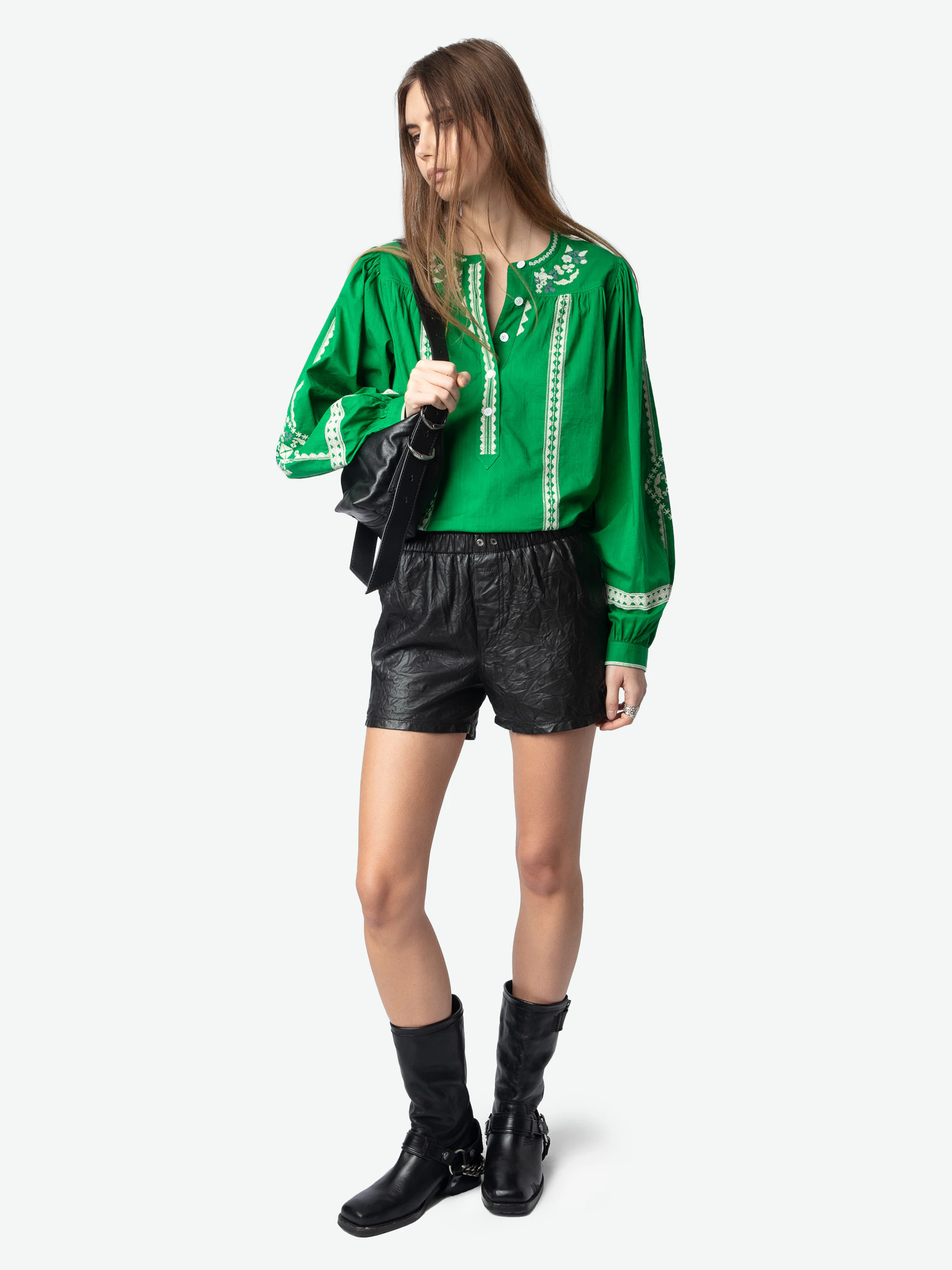 Tigy Oversized Cotton Blouse thumbnail 1