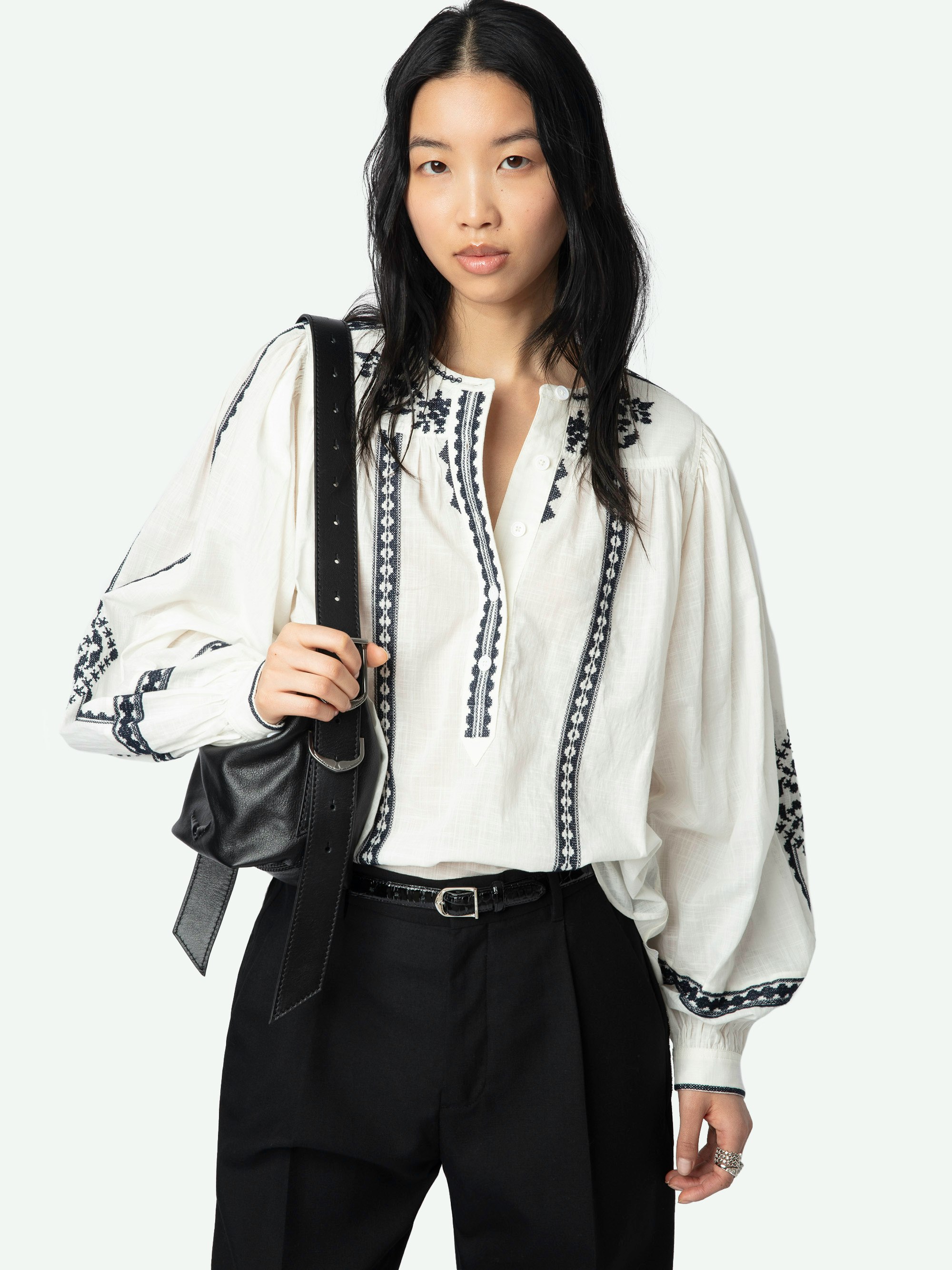 Tigy Oversized Cotton Blouse 4