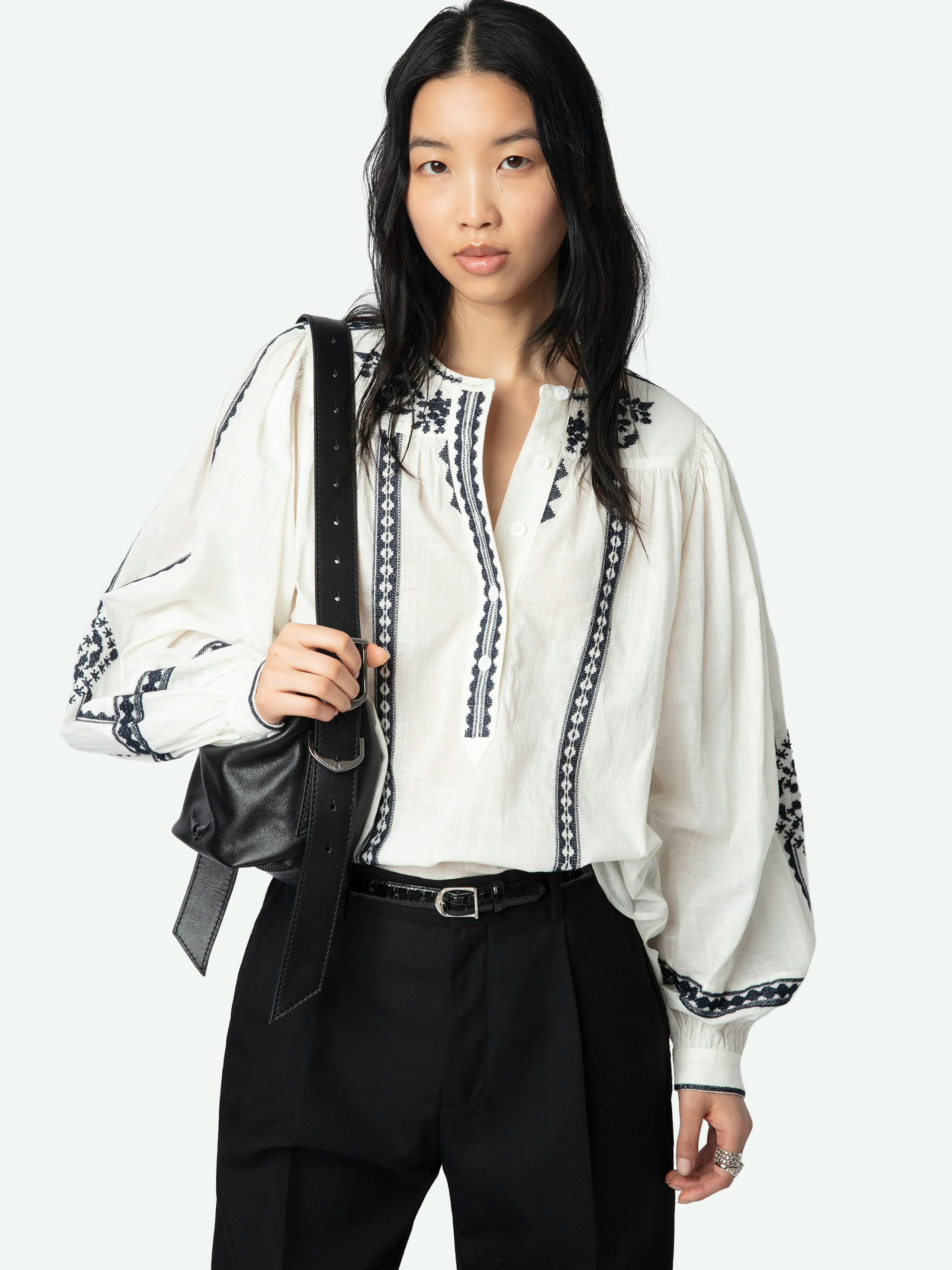 Tigy Oversized Cotton Blouse 4