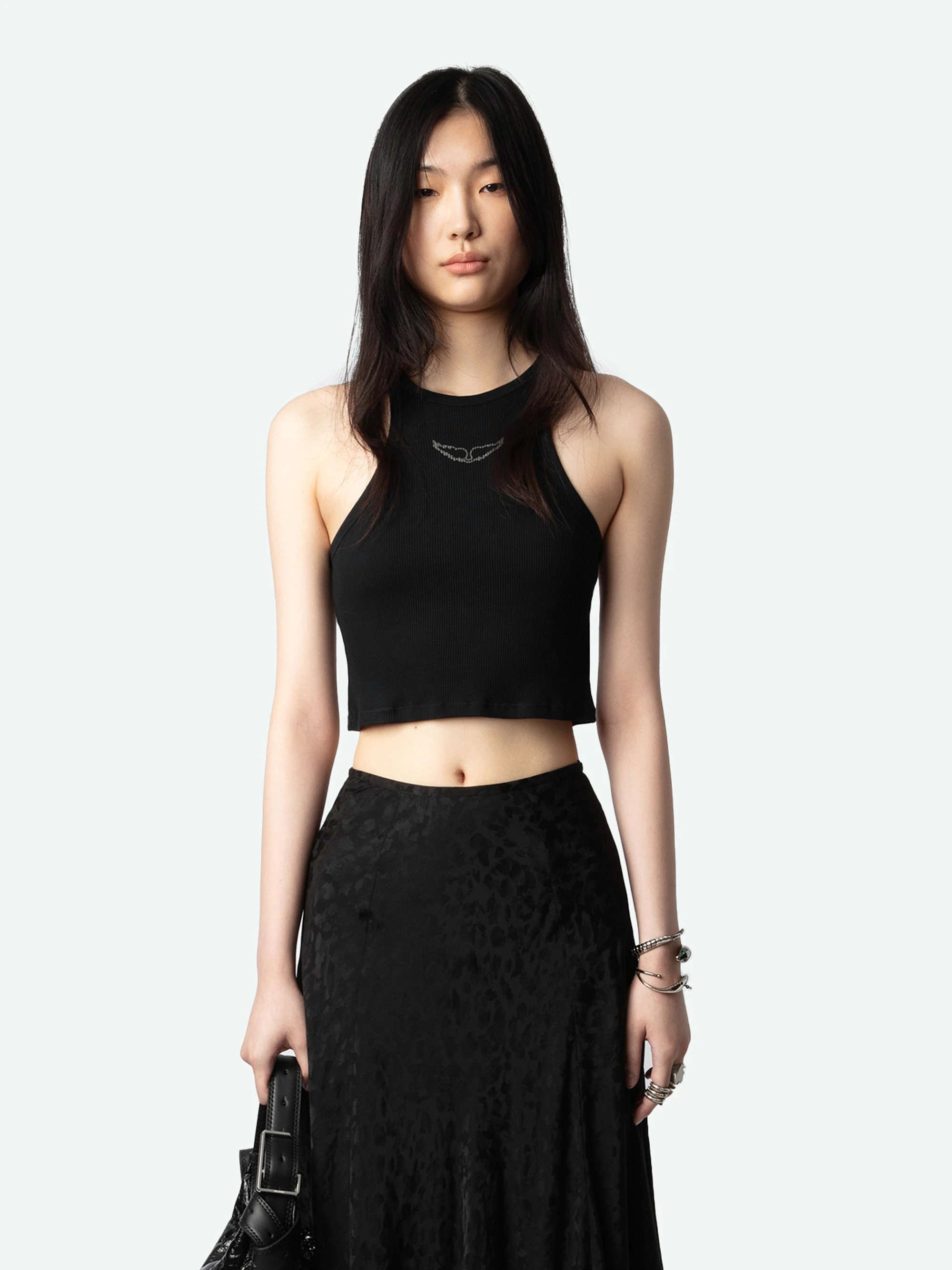 Jeanne Langer Rock 100% Seide Jacquard thumbnail 3