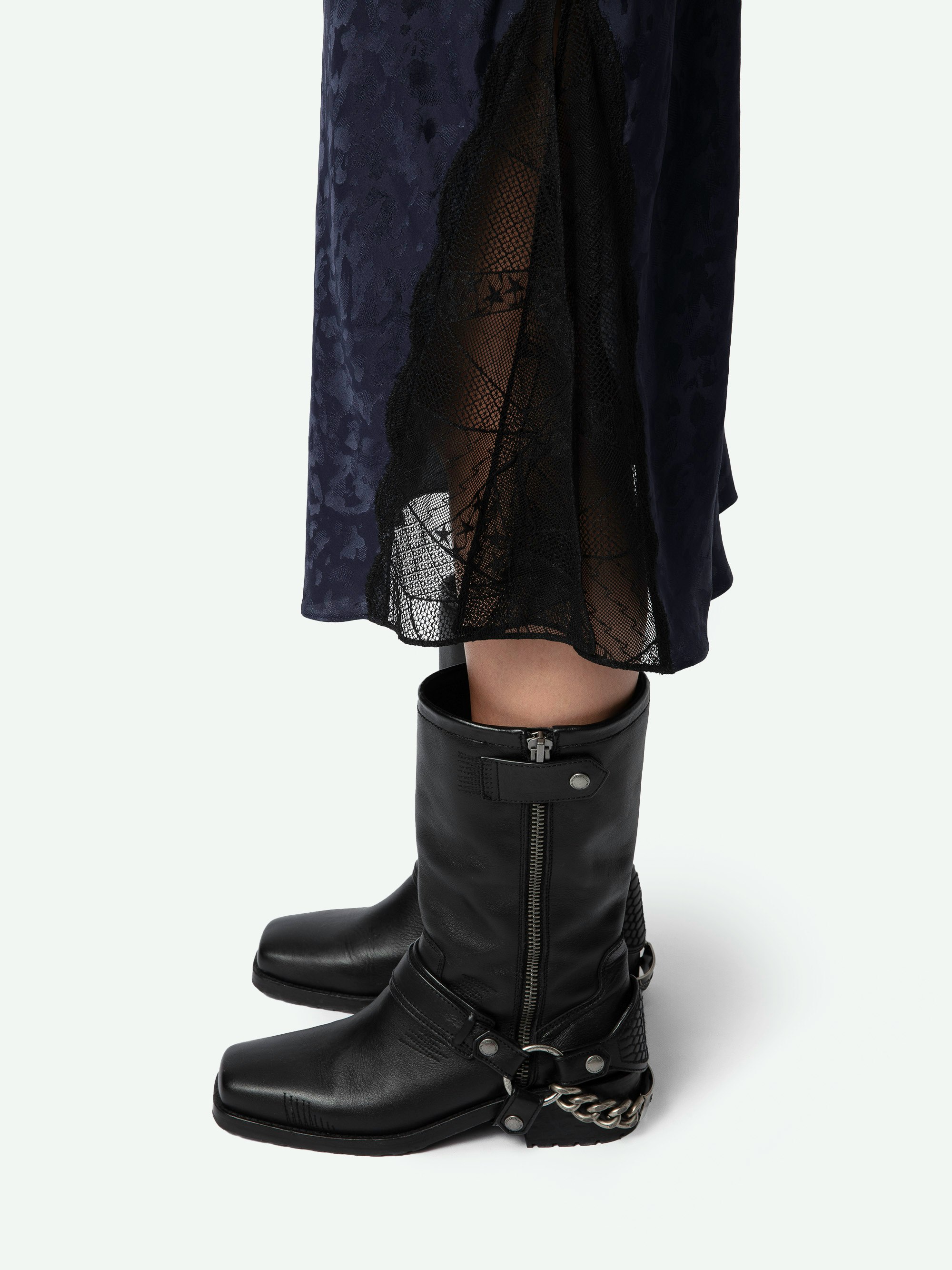 Jupe Jayla Léopard Soie Jacquard 5