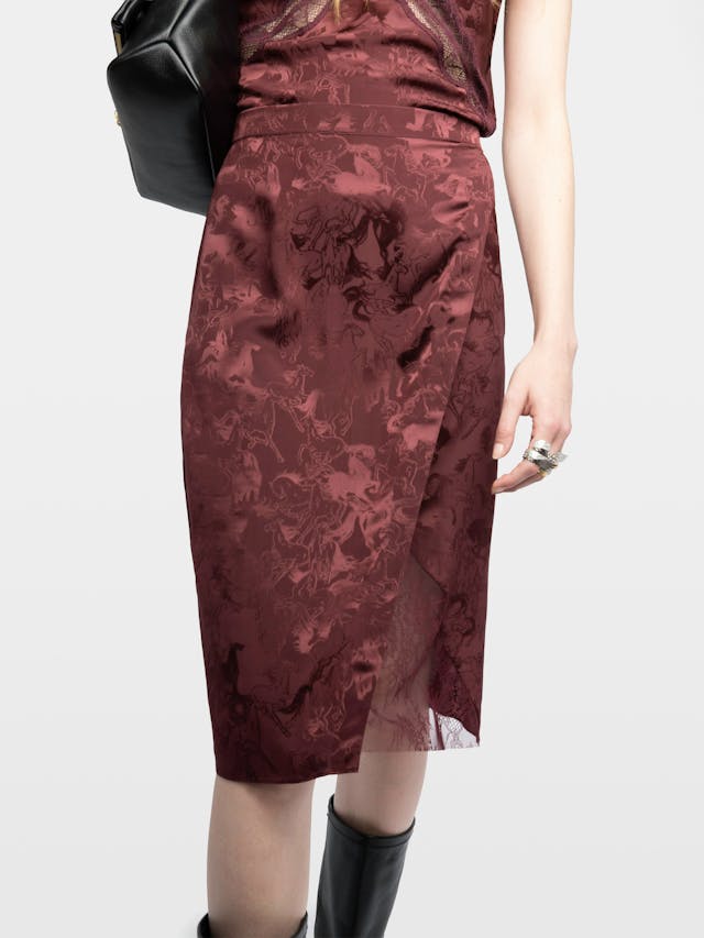 Julen Silk Lace Skirt