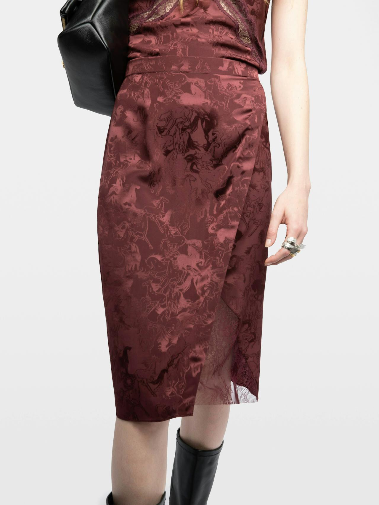 Julen Silk Lace Skirt