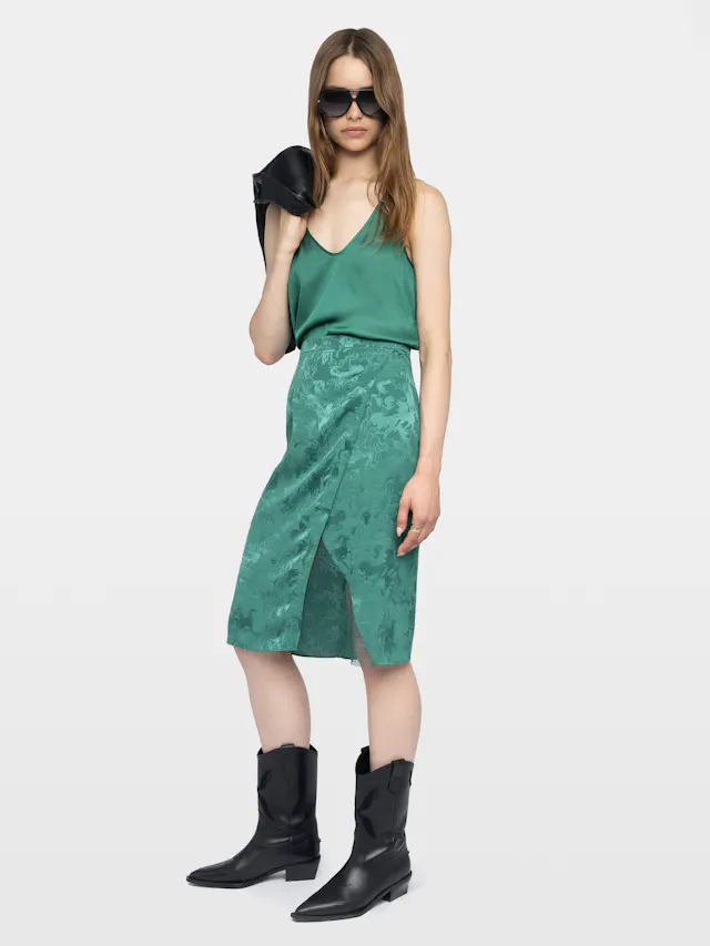 Julen Silk Lace Skirt