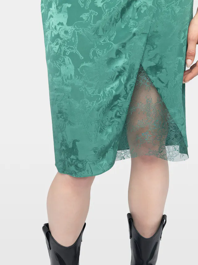 Julen Silk Lace Skirt