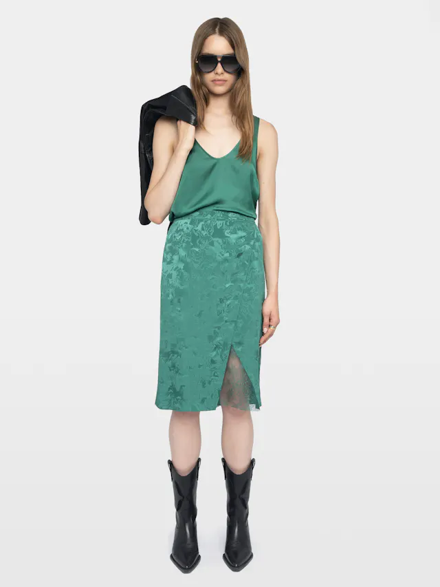 Julen Silk Lace Skirt