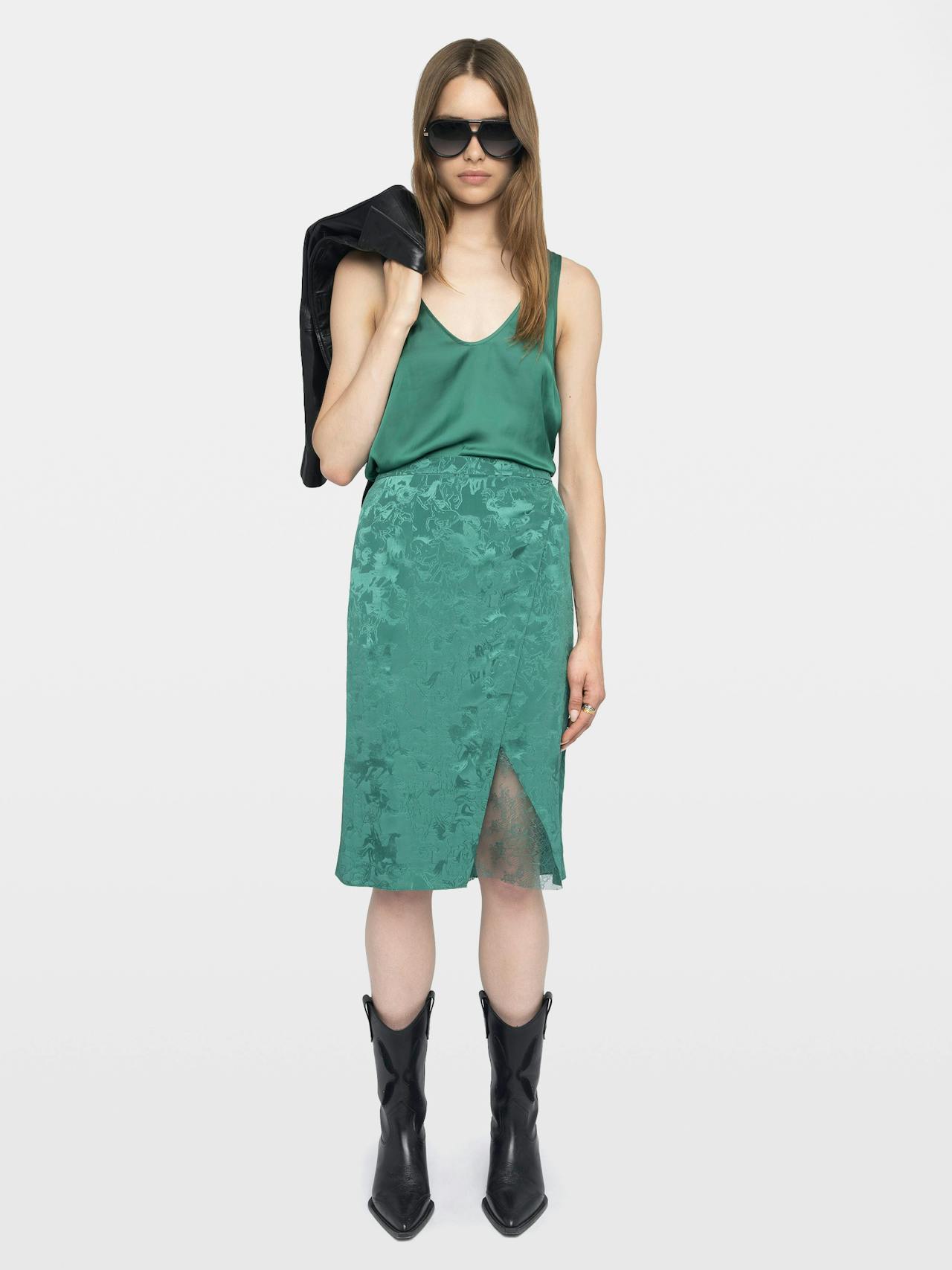 Julen Silk Lace Skirt