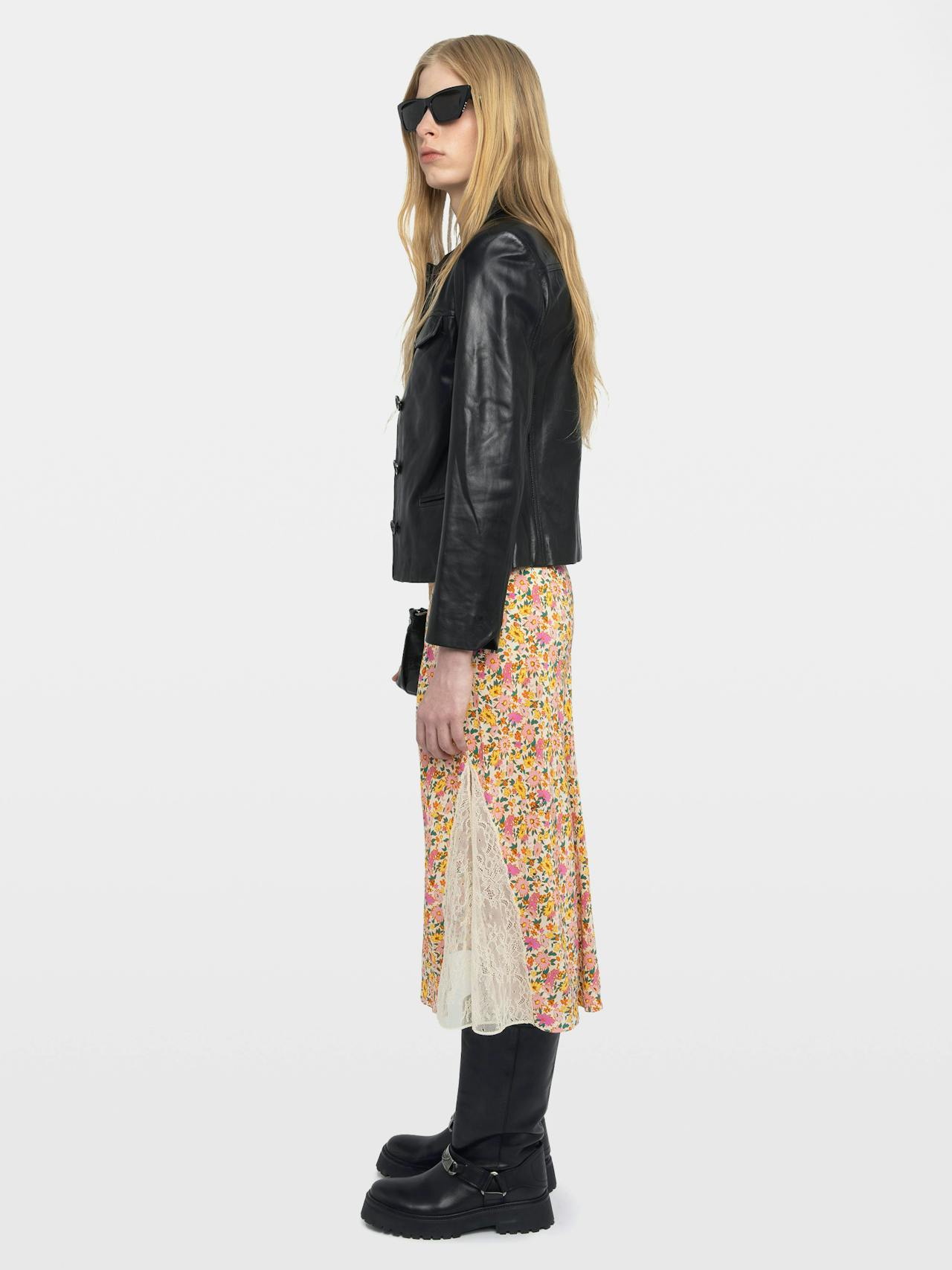 Jayla Womens Floral Midi Skirt