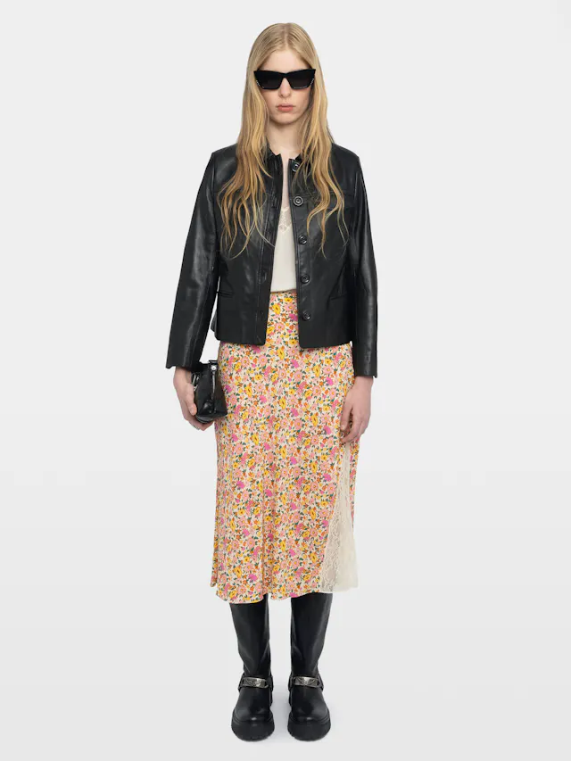 Jayla Womens Floral Midi Skirt