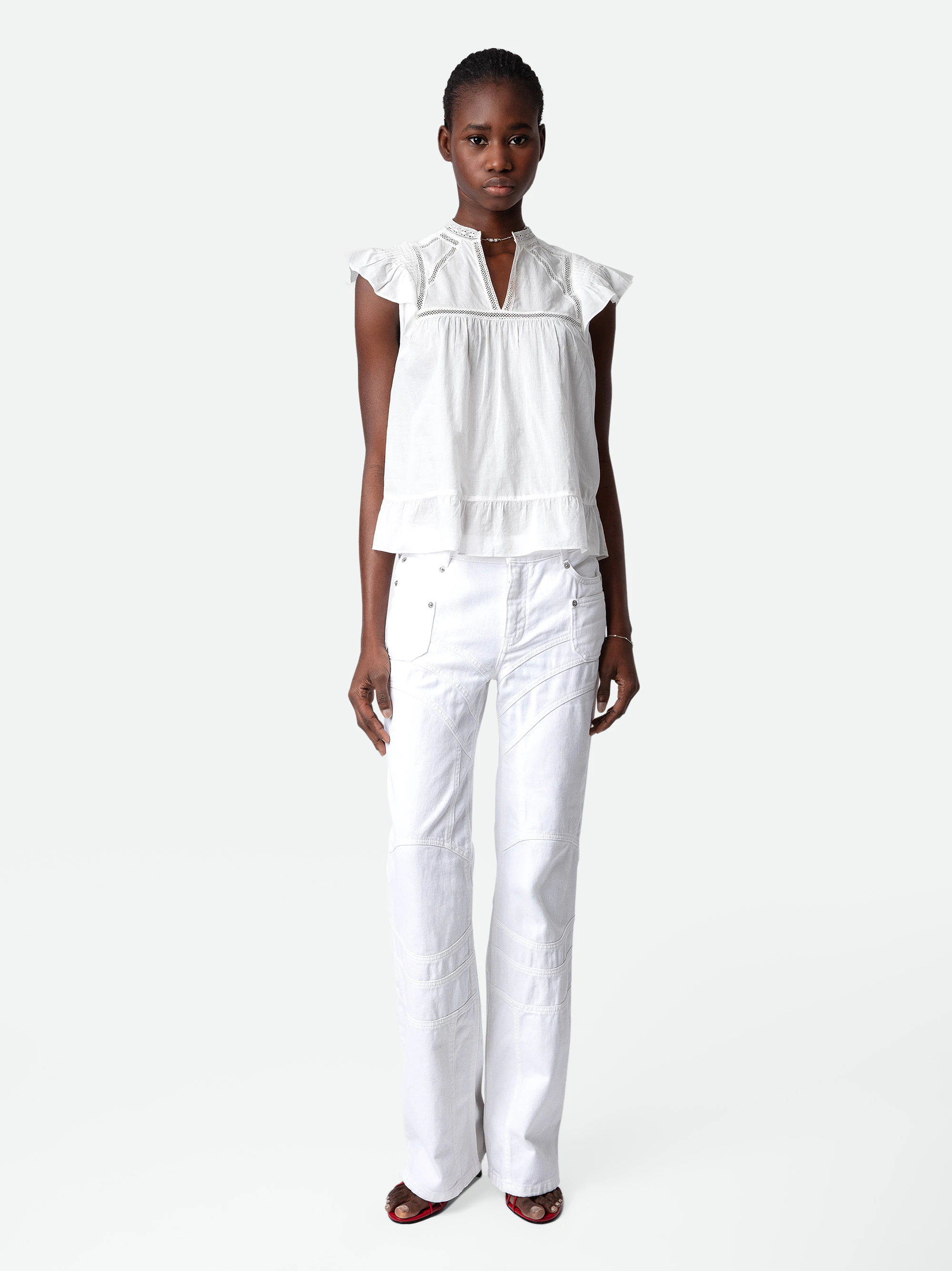 Tolded Top top white women | Zadig&Voltaire