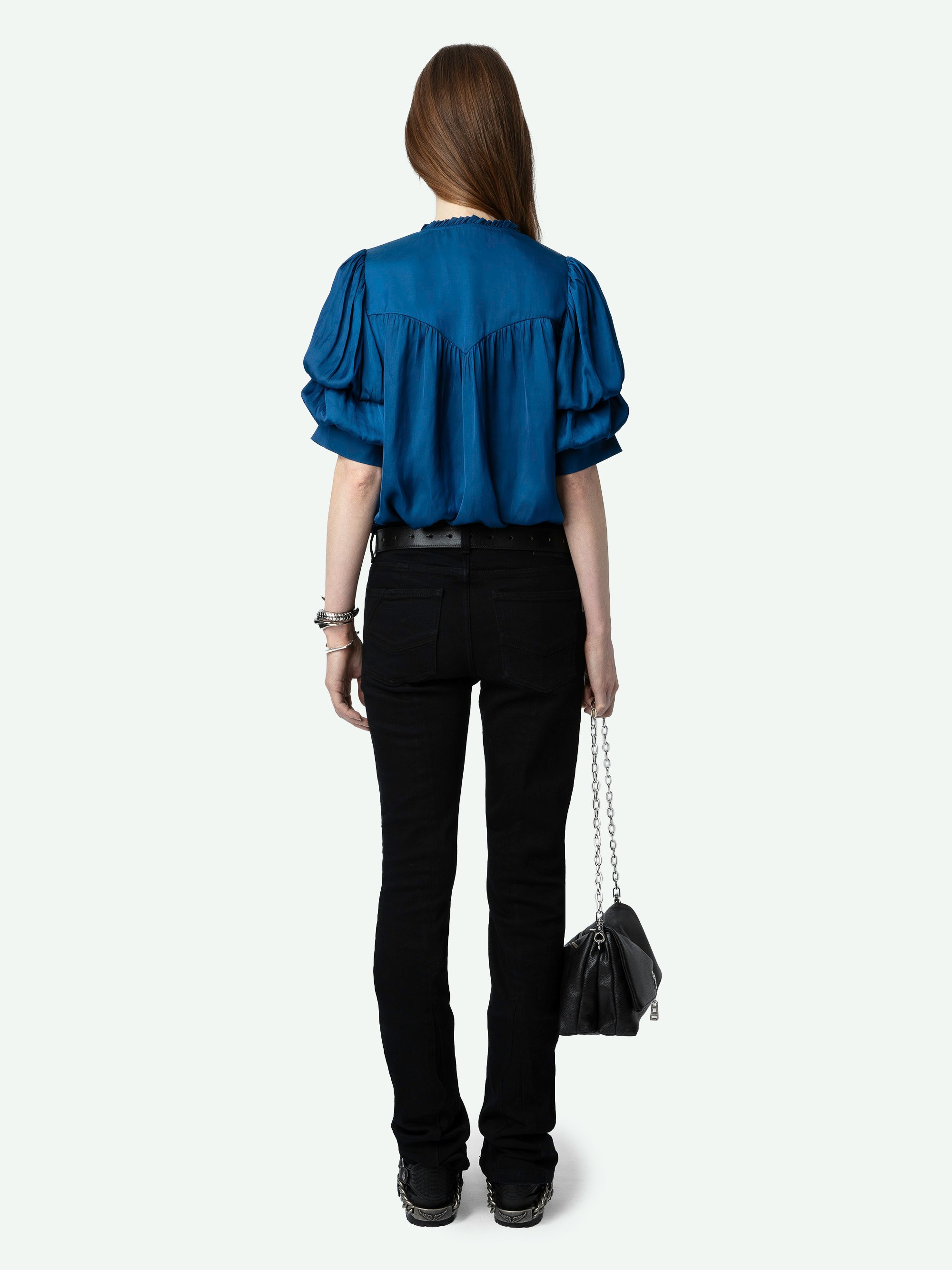 Taste Satin Top top blue women | Zadig&Voltaire | Zadig&Voltaire