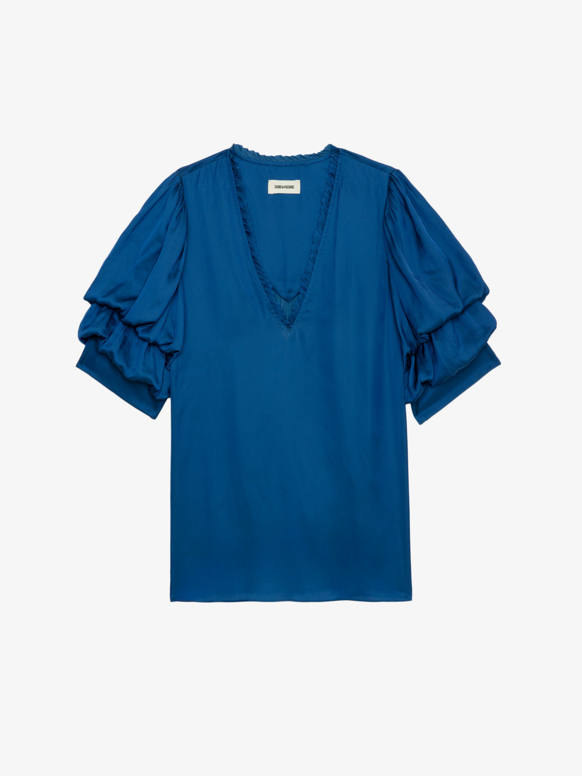 Taste Satin Top top blue women | Zadig&Voltaire | Zadig&Voltaire