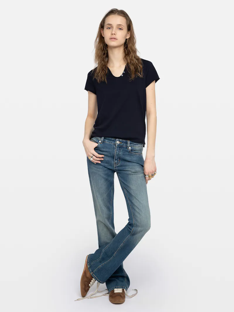Fishnet Henley-Shirt