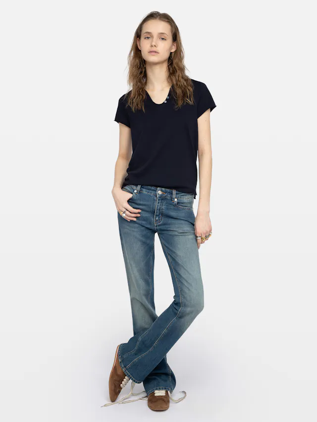 Fishnet Henley T-shirt