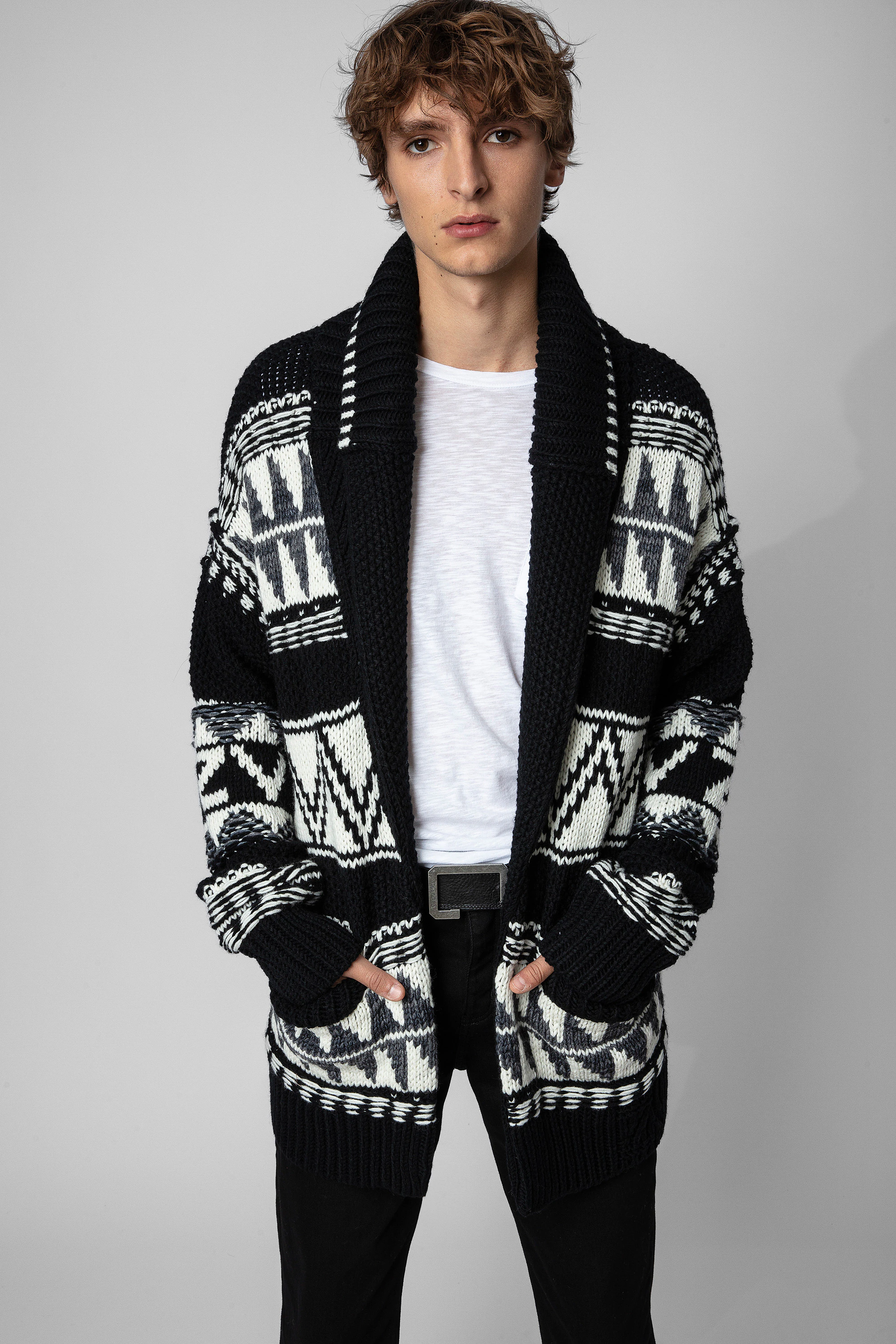 Erra Skull Cardigan cardigan black men | Zadig&Voltaire