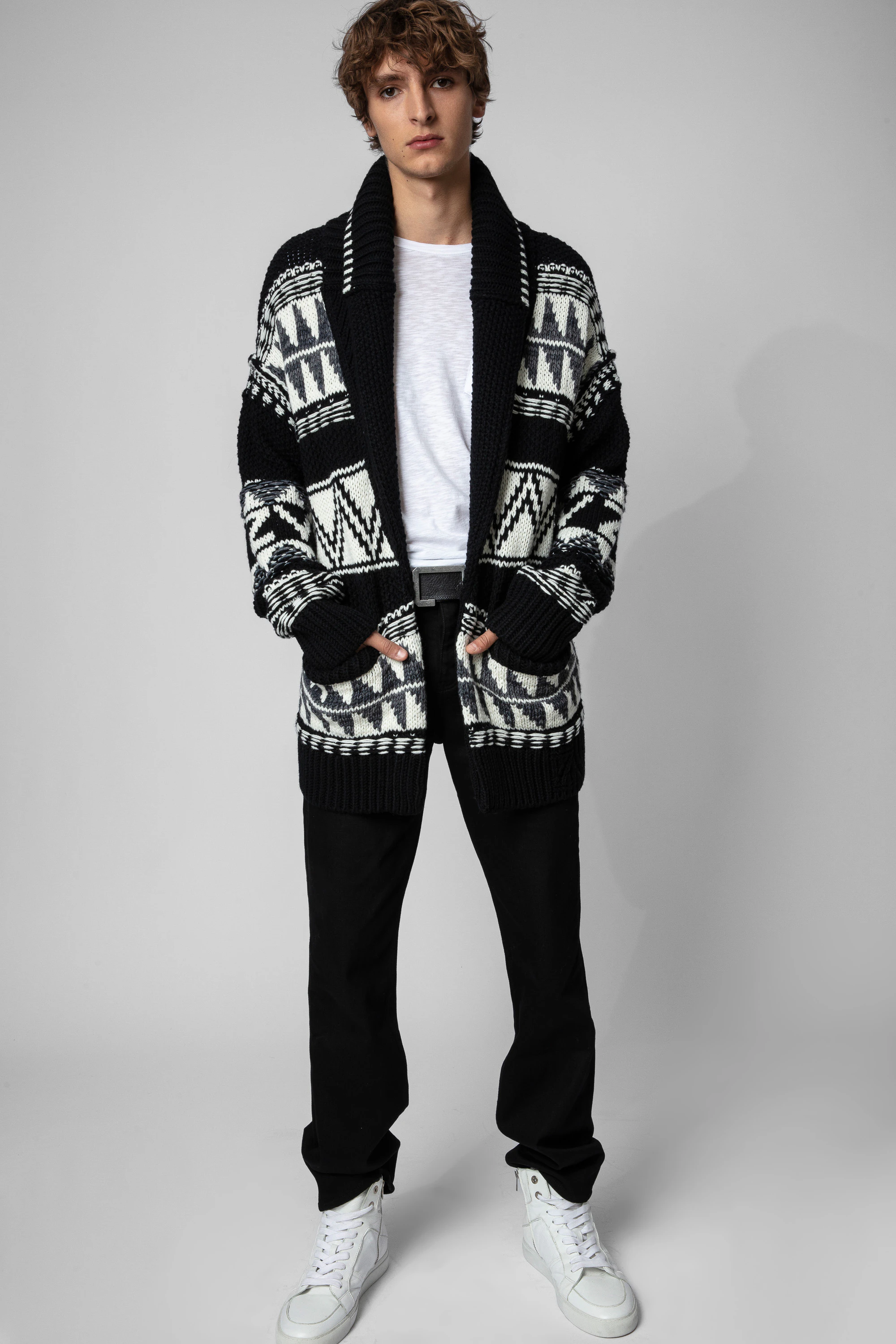 Erra Skull Cardigan cardigan black men | Zadig&Voltaire
