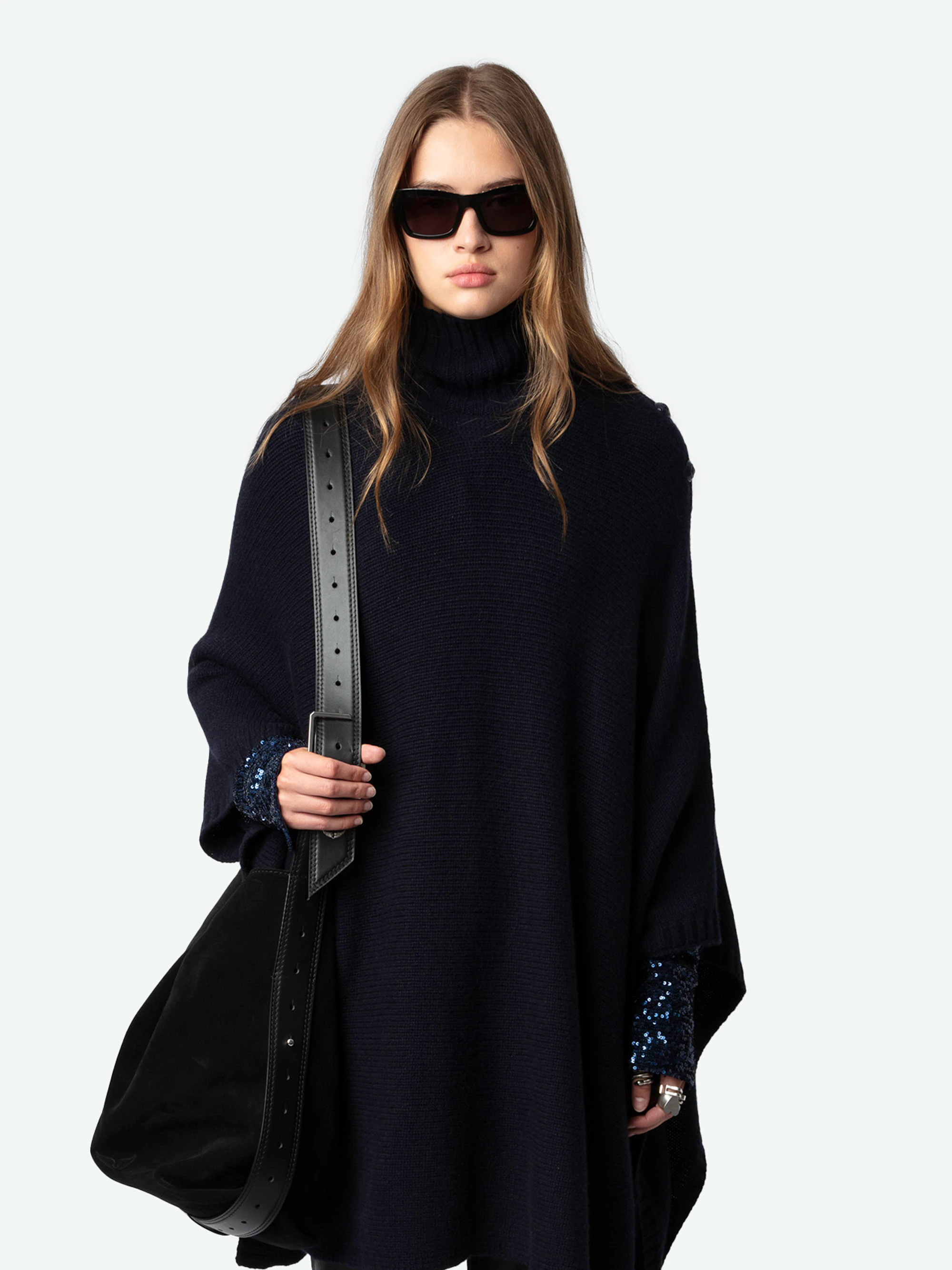 Poncho Palma 100% Cachemire