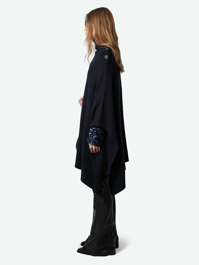 Poncho Palma 100% Cachemire