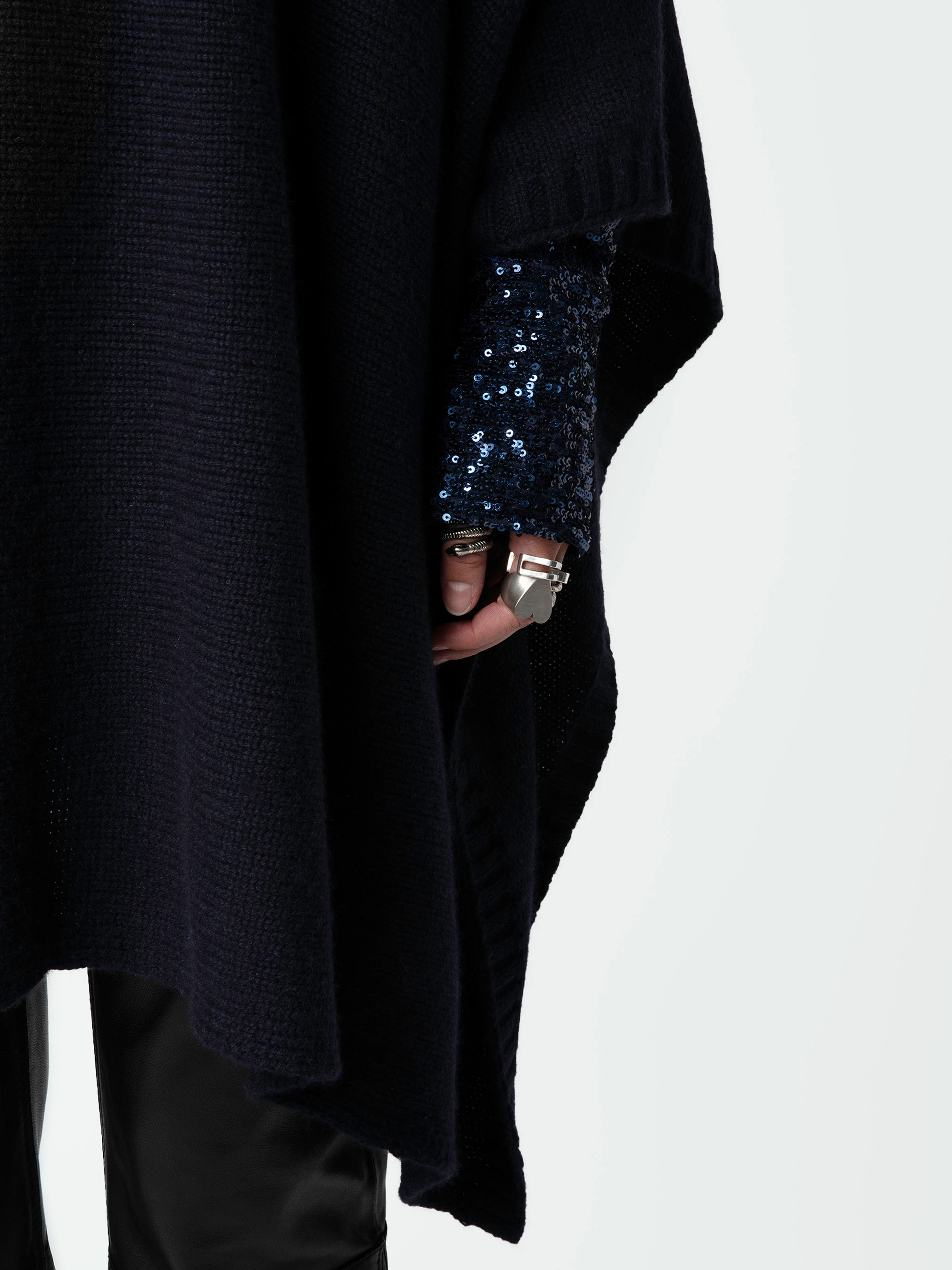 Poncho Palma 100% Cachemire