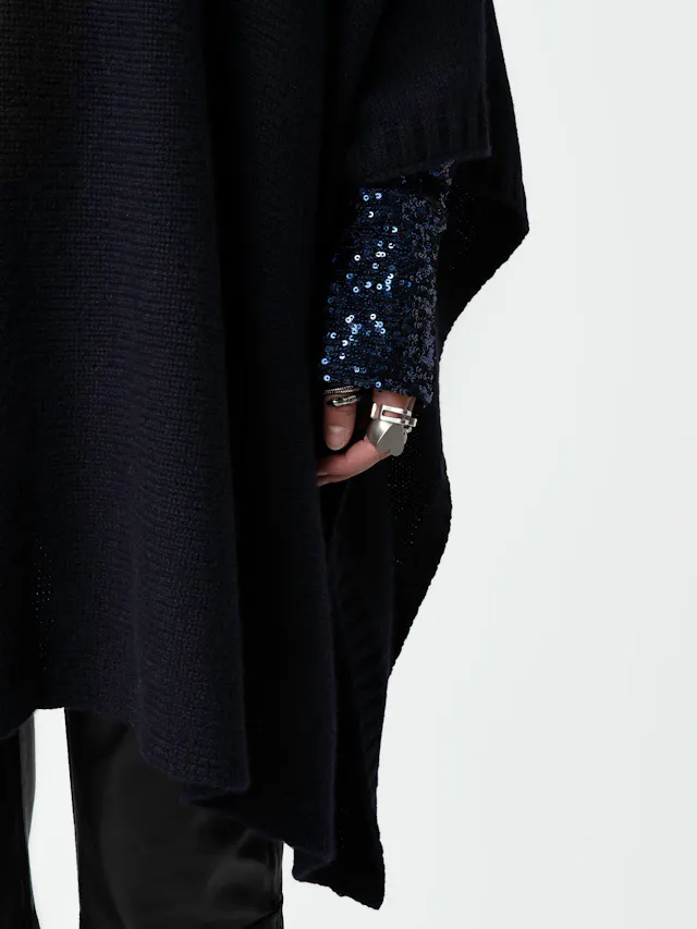 Poncho Palma 100% Cachemire