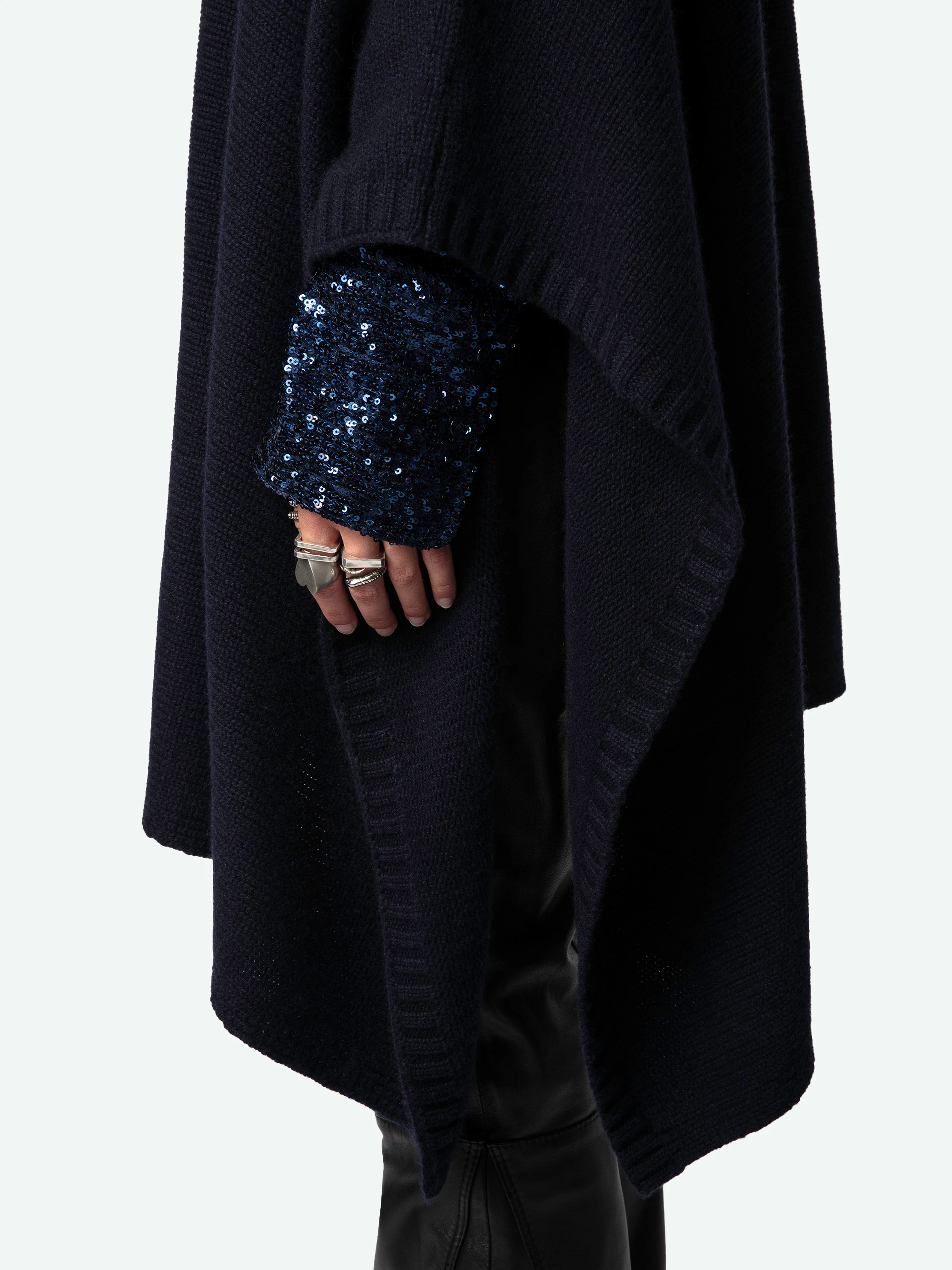 Poncho Palma 100% Cachemire