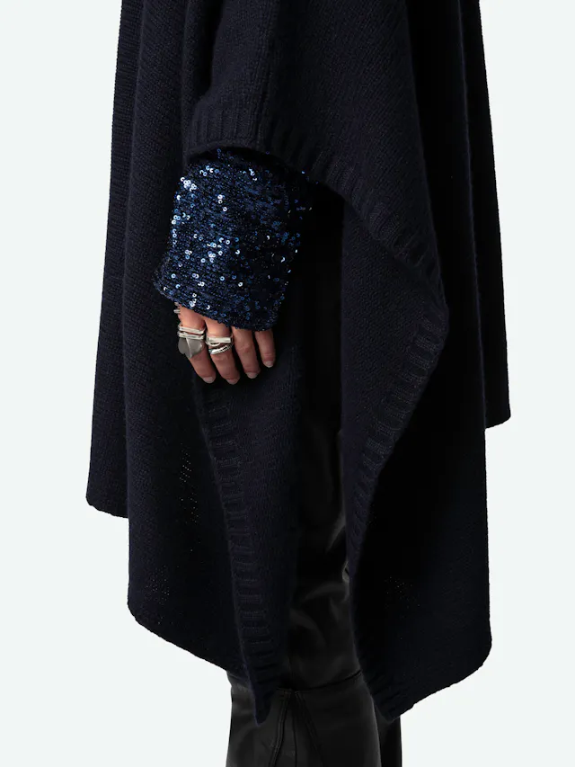 Poncho Palma 100% Cachemire