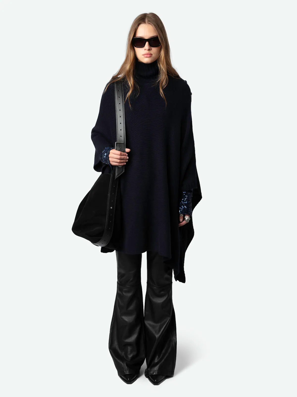 Poncho Palma 100% Cachemire