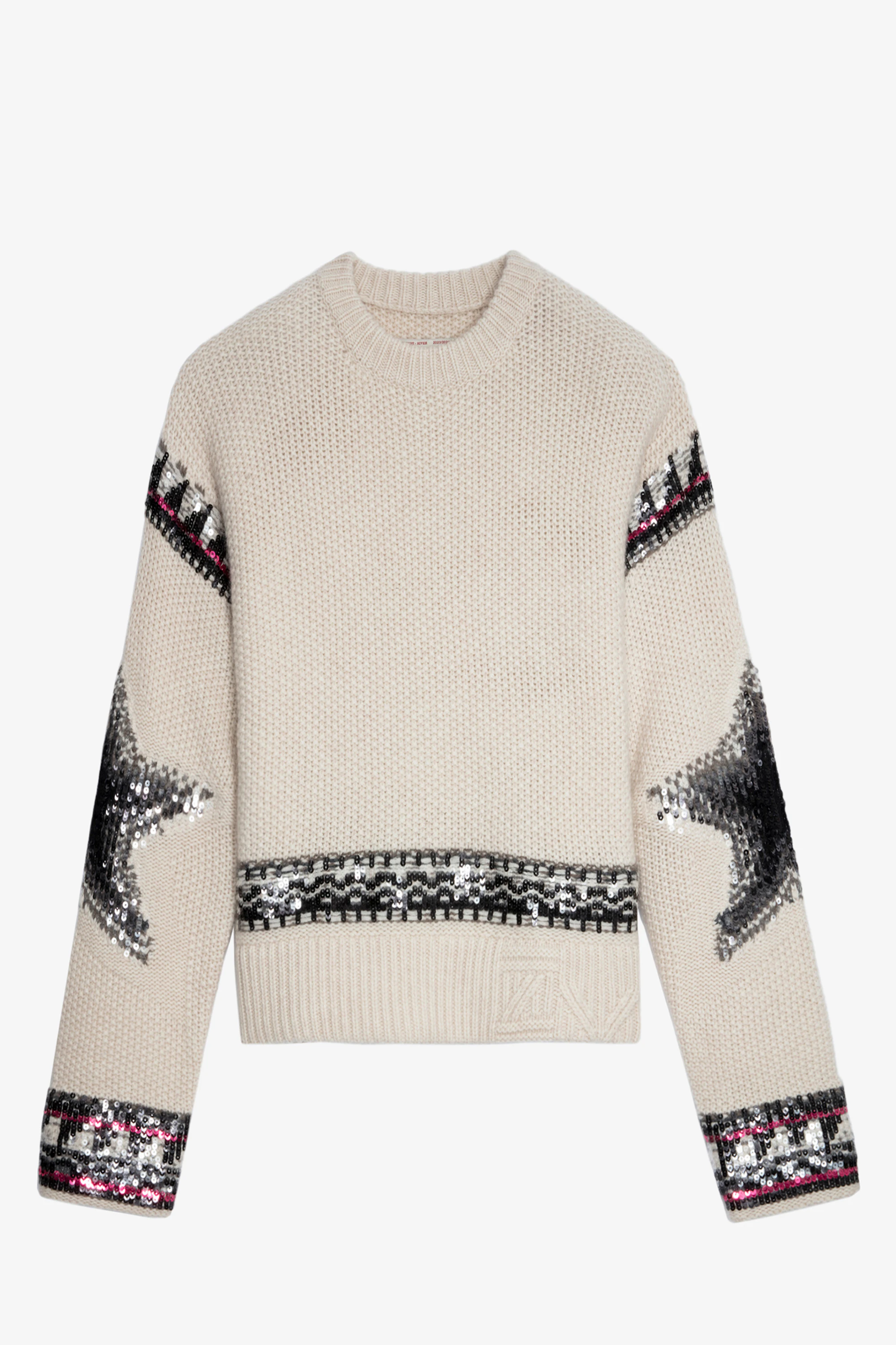 Kanson Sequins Cashmere Jumper sweater white women | Zadig&Voltaire ...